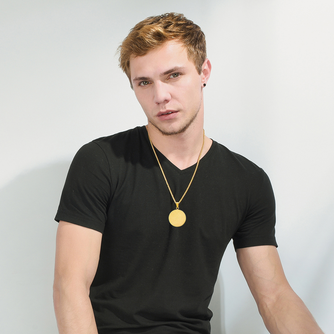 Inverted Spanish Praying Words Pendant Necklace for Men-03