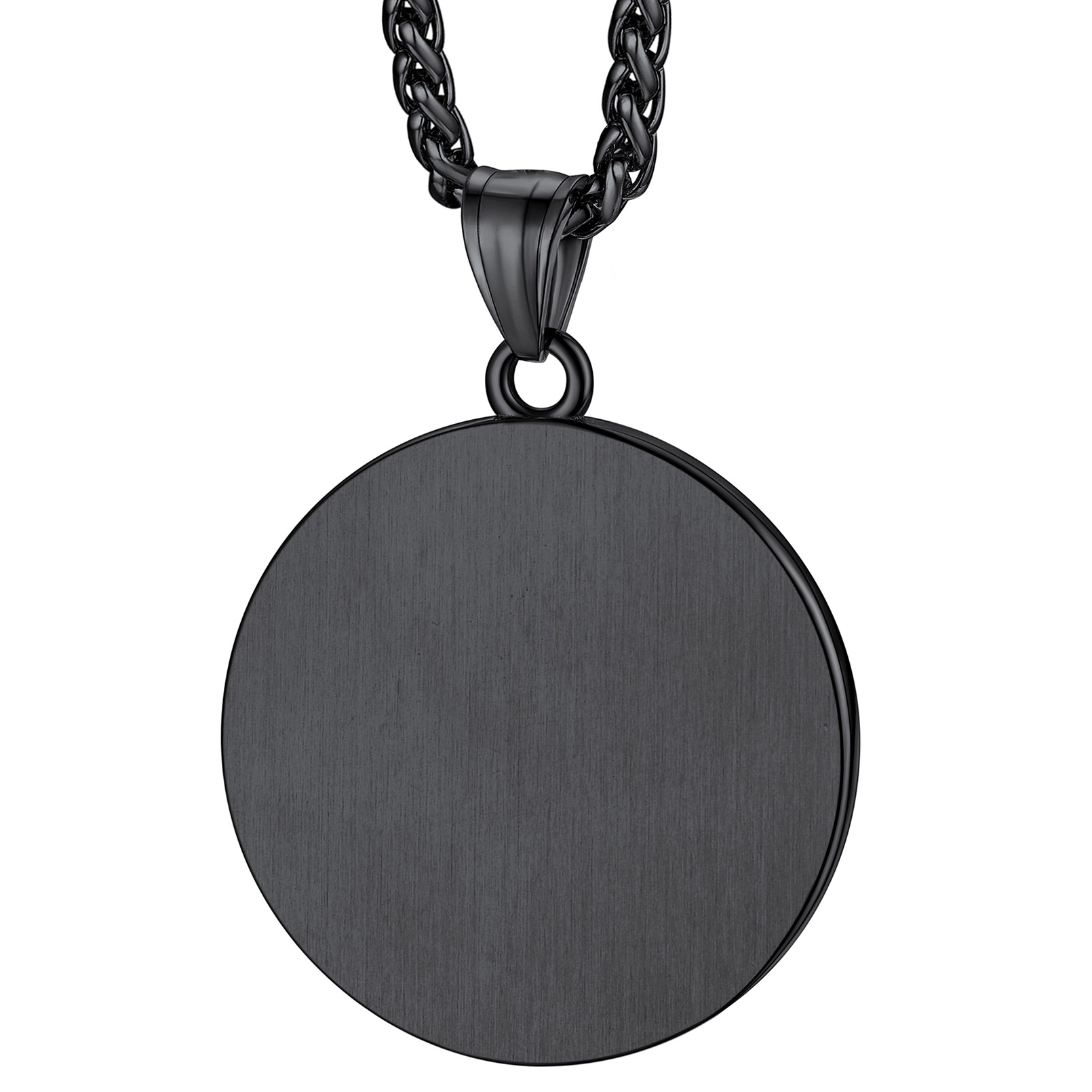 Knights Templar Cross Pendant Necklace in Black Plated-Sideback