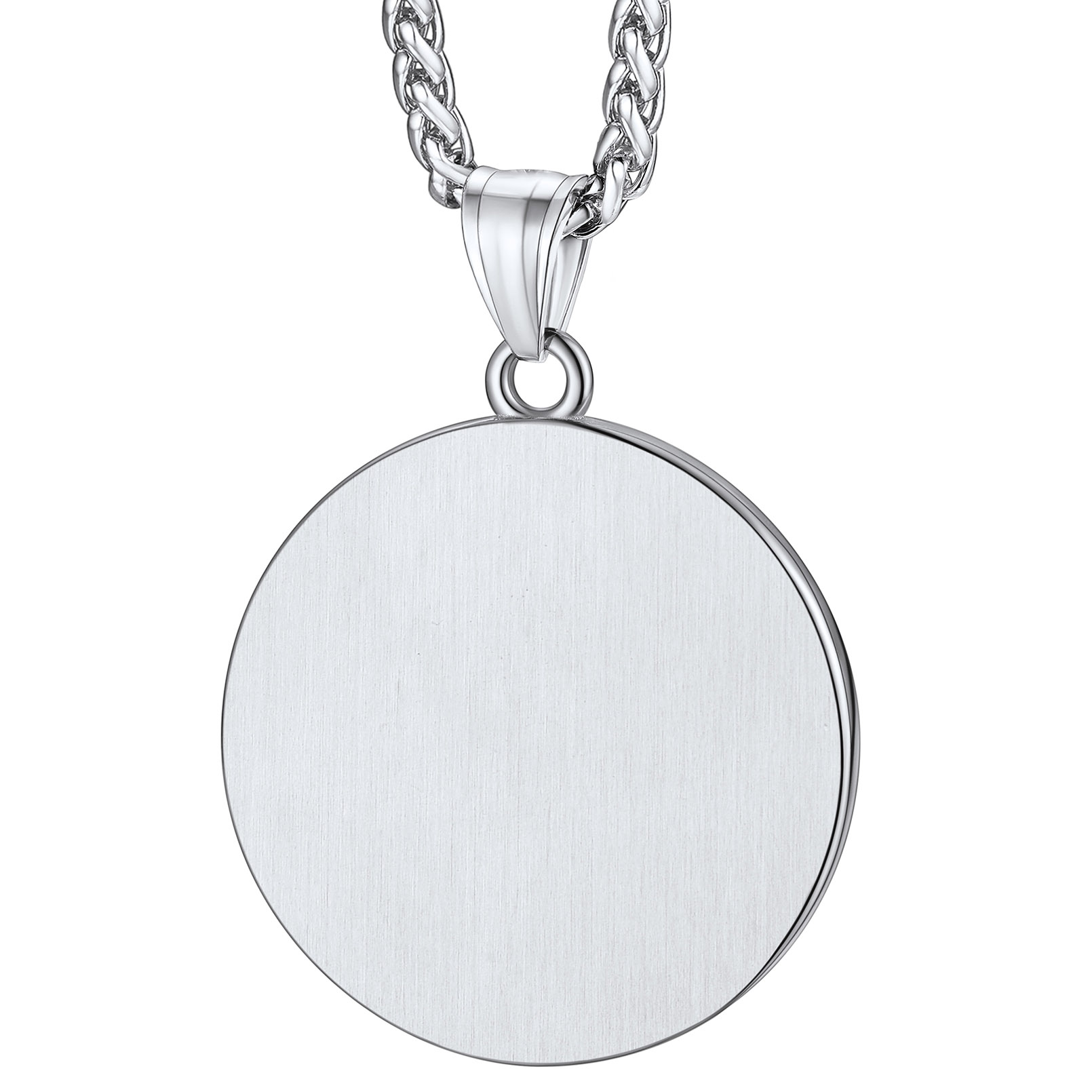 Knights Templar Cross Pendant Necklace in Stainless Steel-Sideback