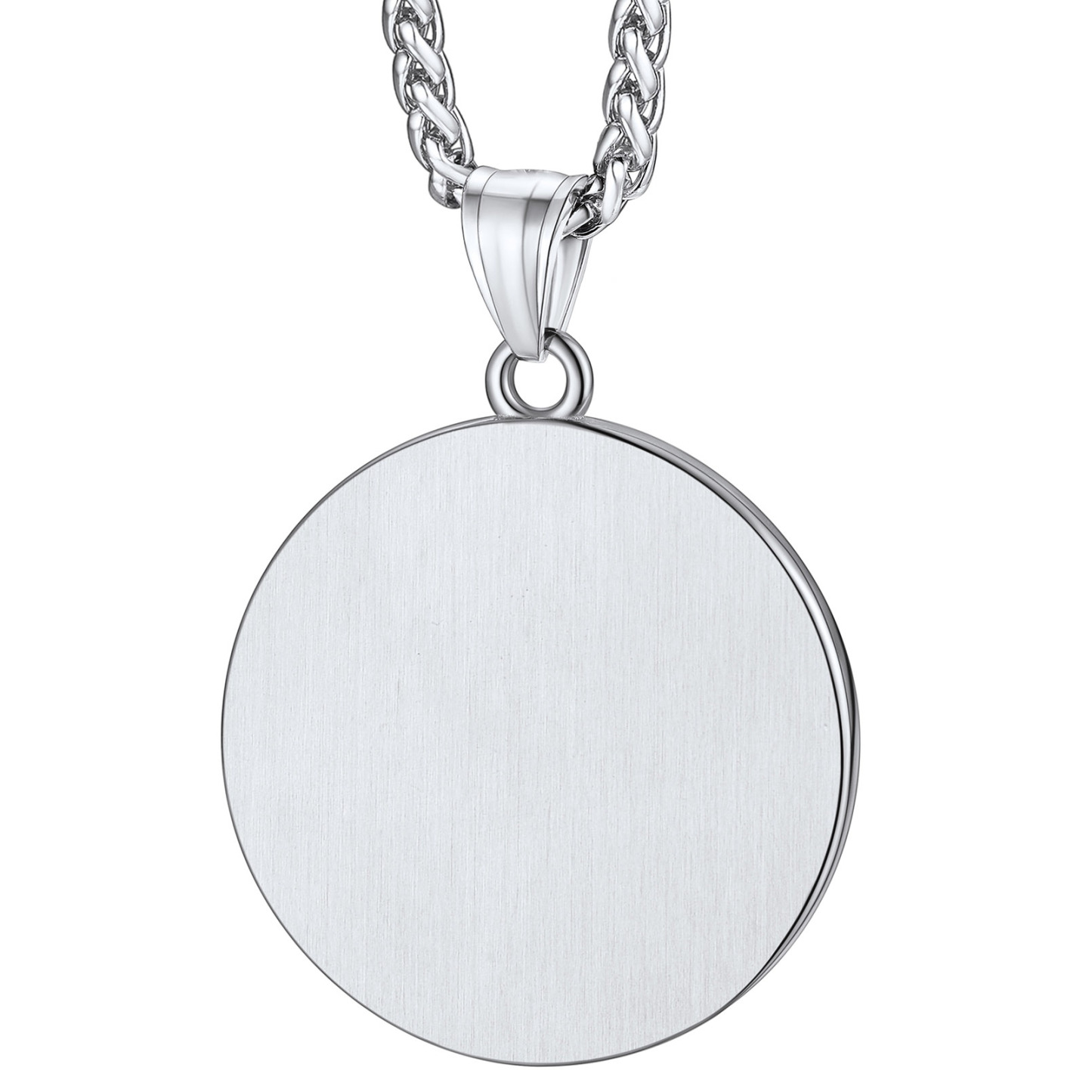 Knights Templar Cross Pendant Necklace in Stainless Steel-Sideback