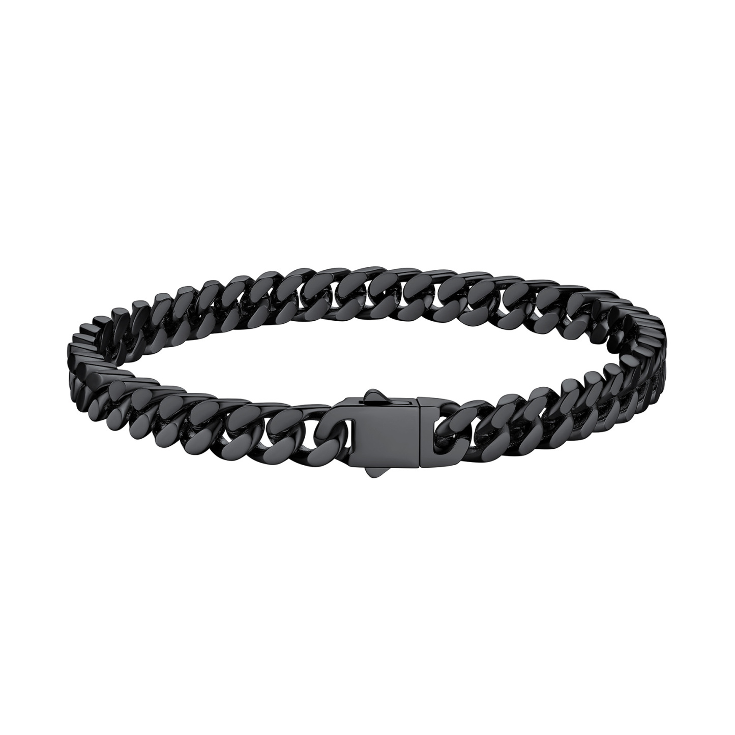 Miami Cuban Chain Bracelet in Black Plated - 5MM