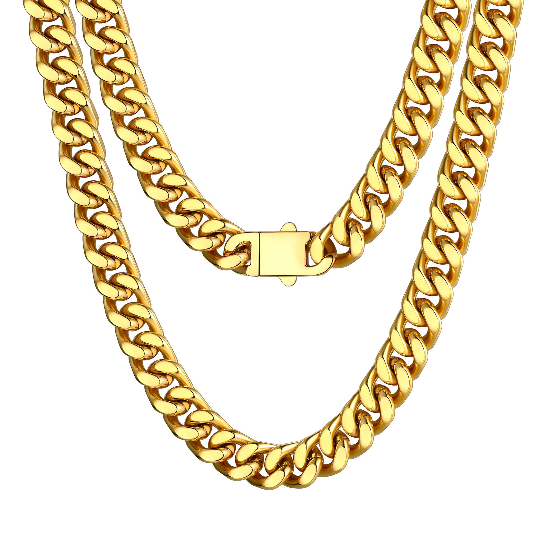 Miami Cuban Chain Necklace in 14K Gold Plated - 12MM