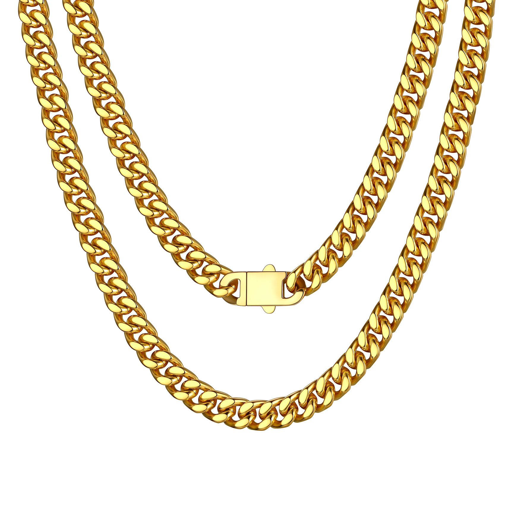 Miami Cuban Chain Necklace in 14K Gold Plated - 7MM