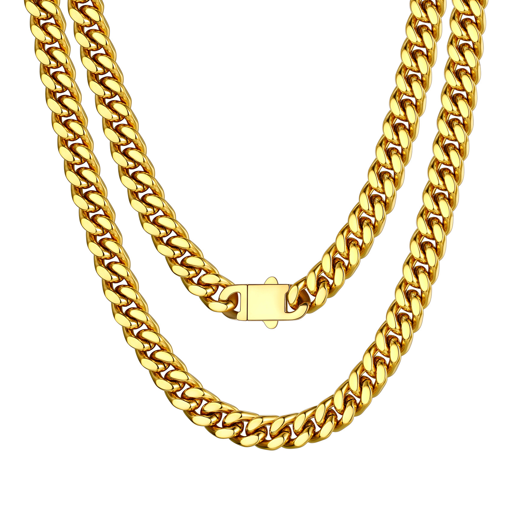 Miami Cuban Chain Necklace in 14K Gold Plated - 9MM
