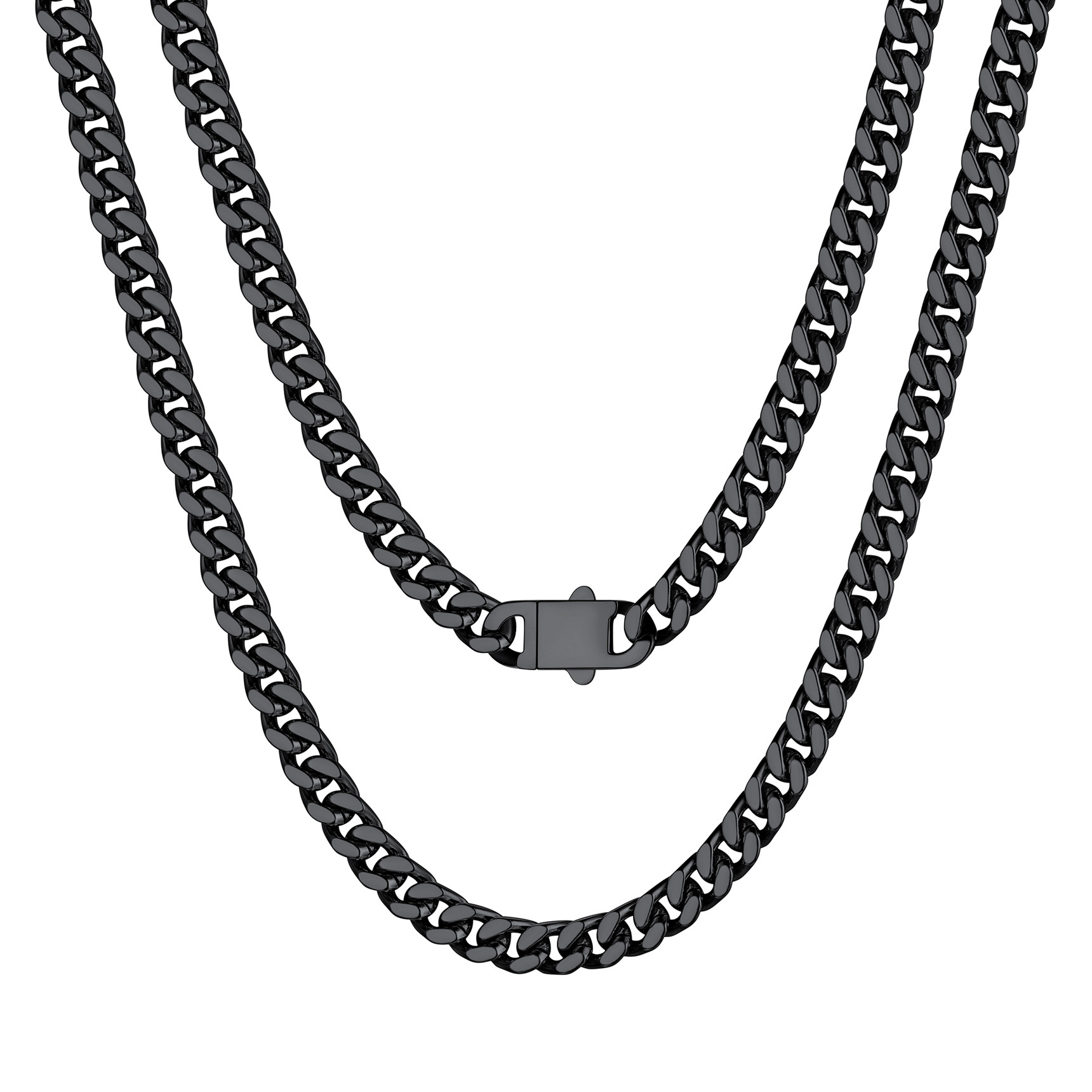Miami Cuban Chain Necklace in Black Plated - 5MM