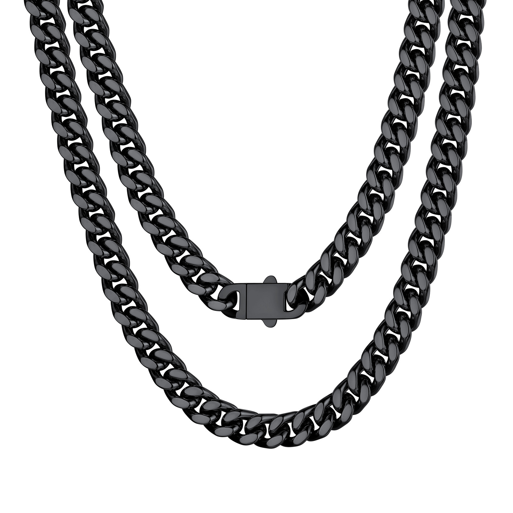 Miami Cuban Chain Necklace in Black Plated - 9MM