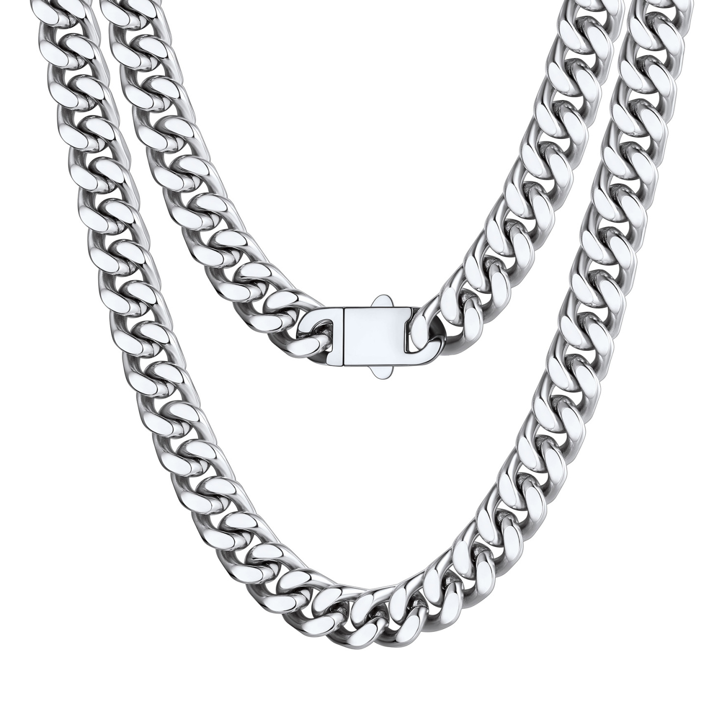 Miami Cuban Chain Necklace in Stainless Steel - 12MM