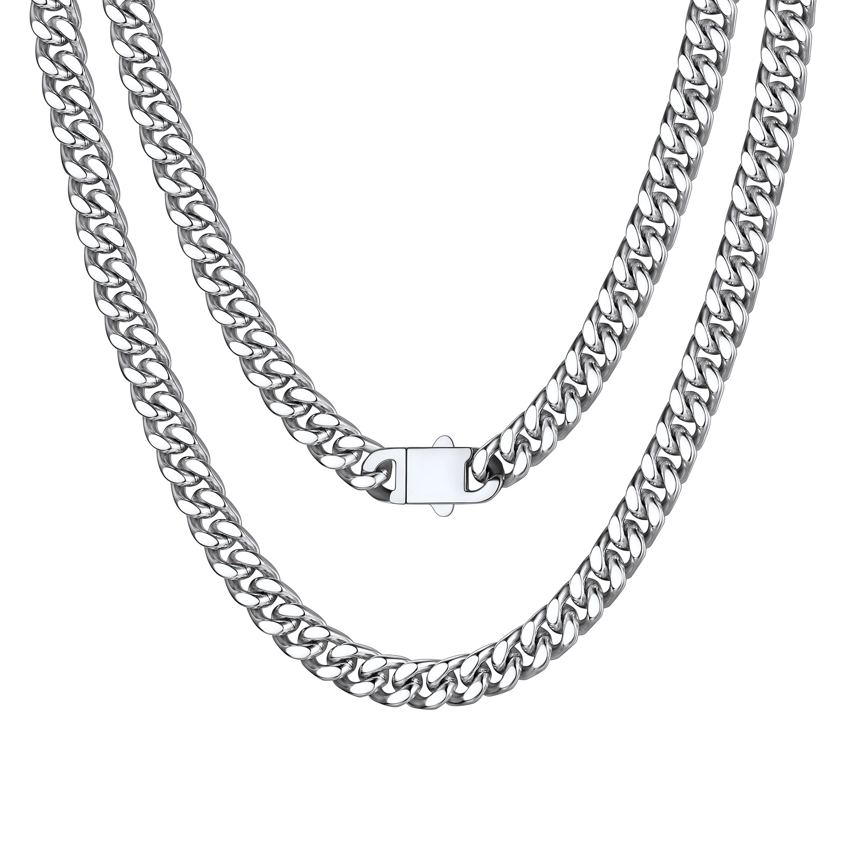 Miami Cuban Chain Necklace in Stainless Steel - 7MM