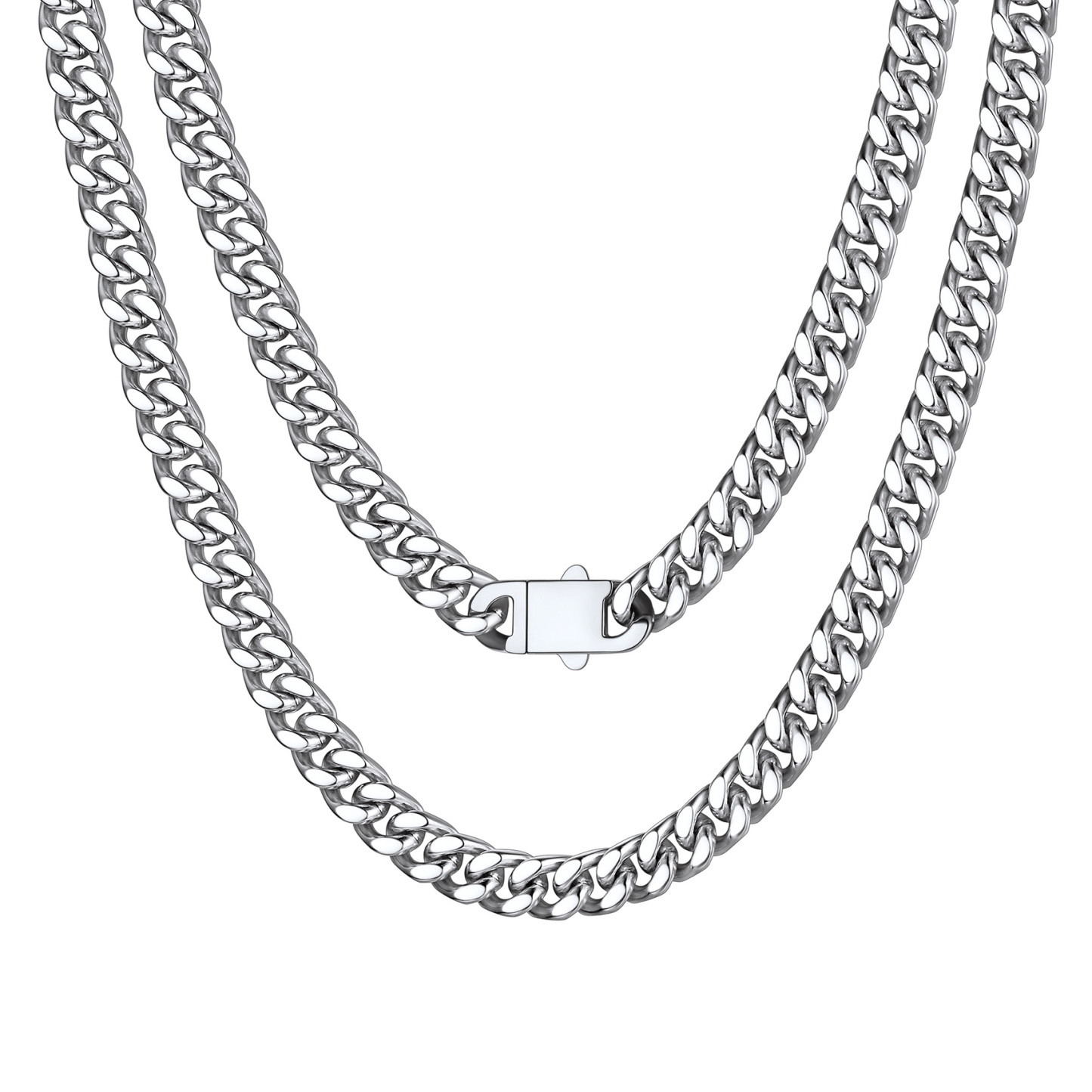 Miami Cuban Chain Necklace in Stainless Steel - 7MM
