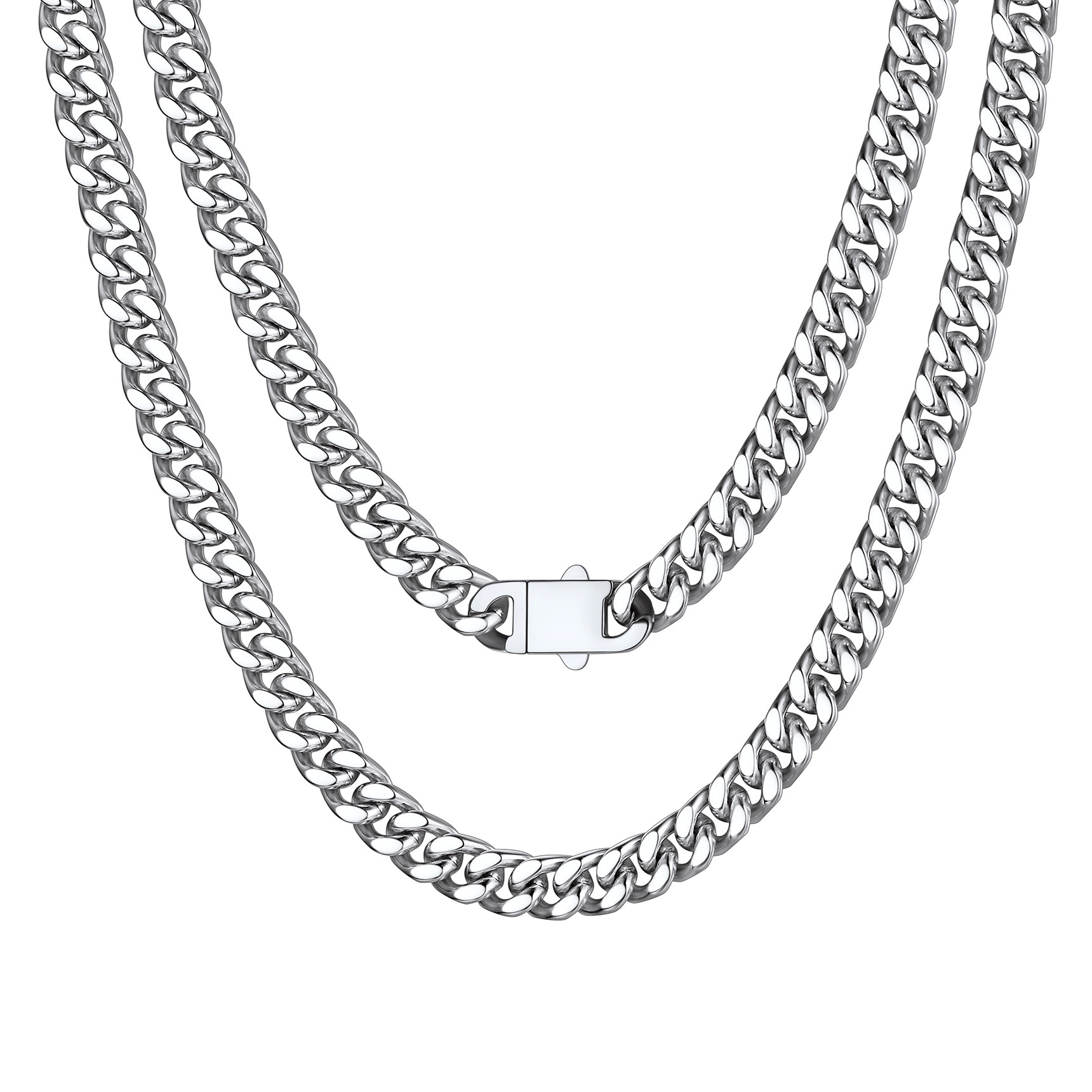 Miami Cuban Chain Necklace in Stainless Steel - 7MM