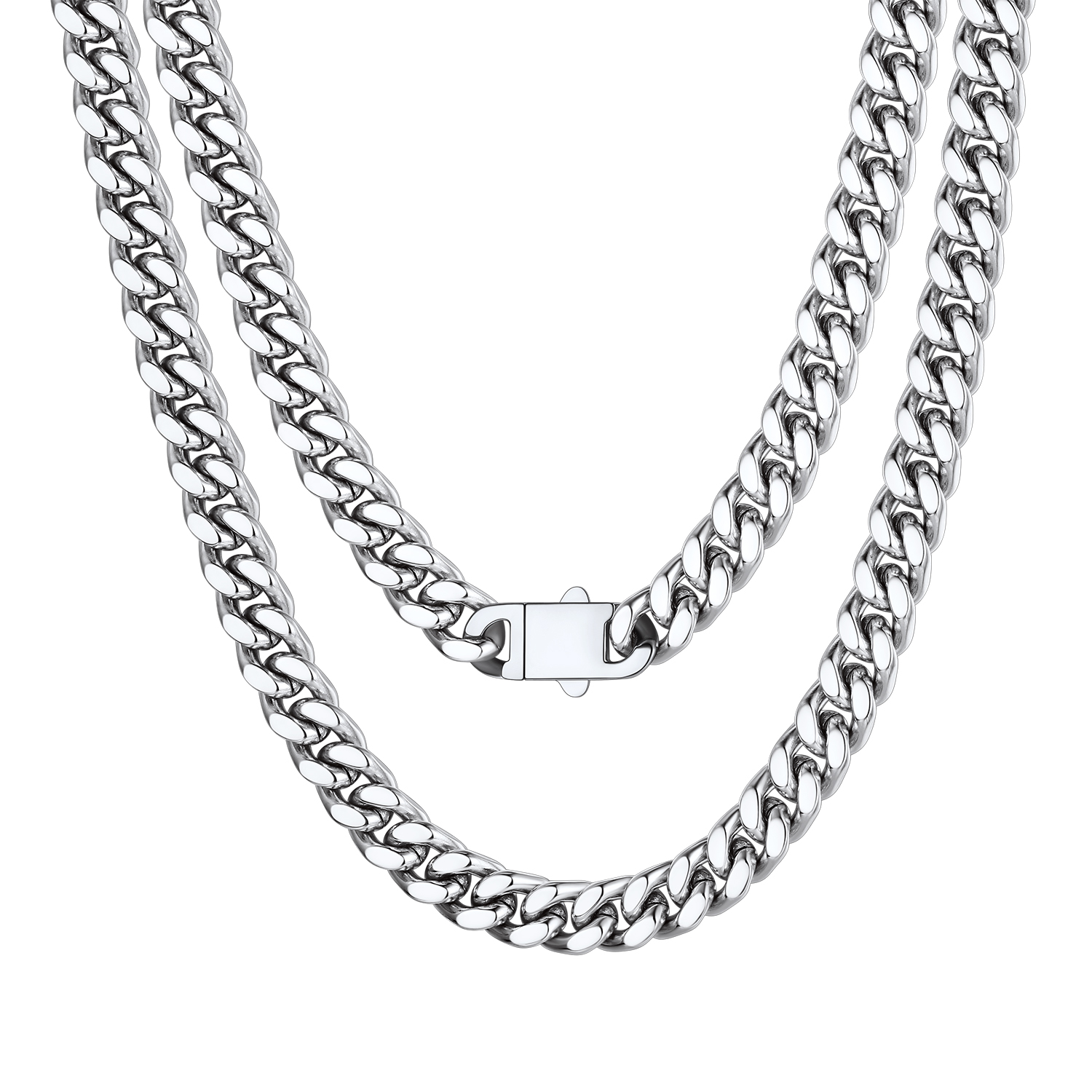 Miami Cuban Chain Necklace in Stainless Steel - 9MM