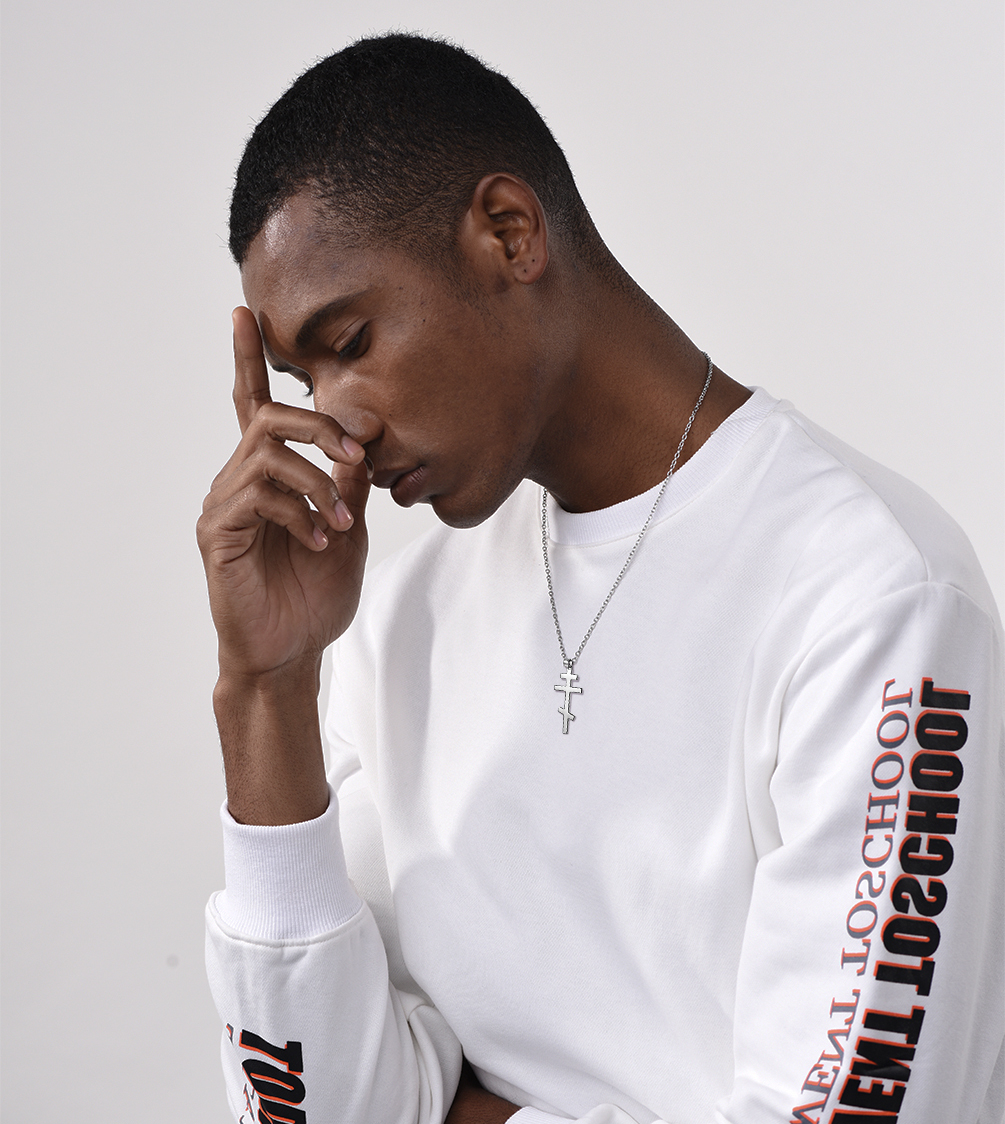 Orthodox Cross Pendant Necklace for Men-01