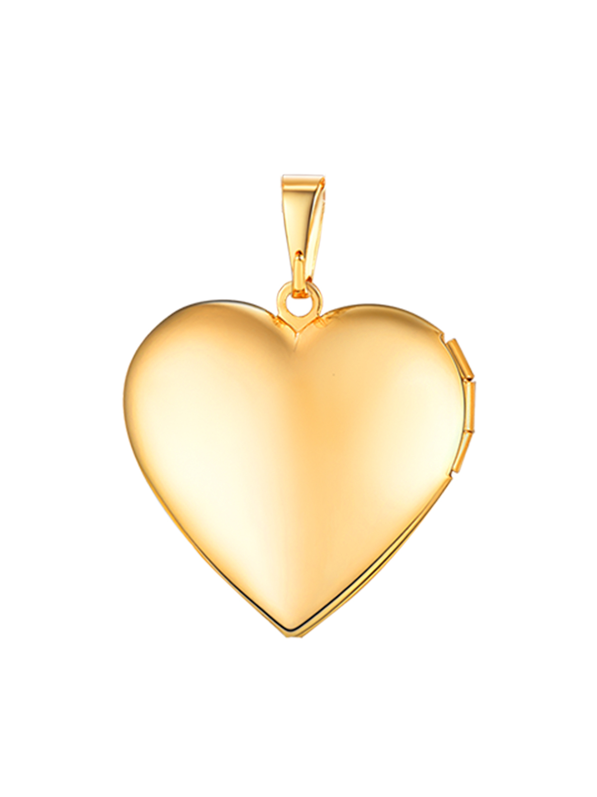 Photo Locket Pendant Flower Heart Necklace in 18K Gold