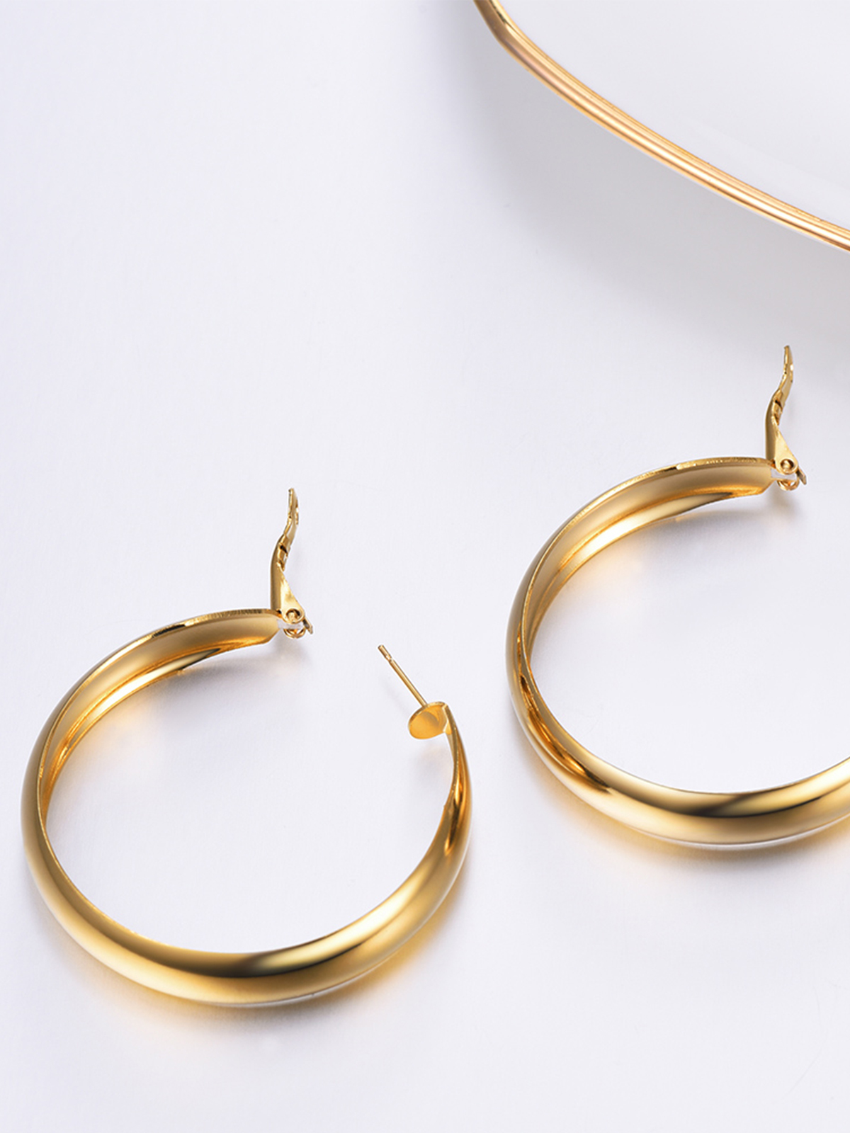 40mm Thick Chunky Hoop Hip Hop Earrings