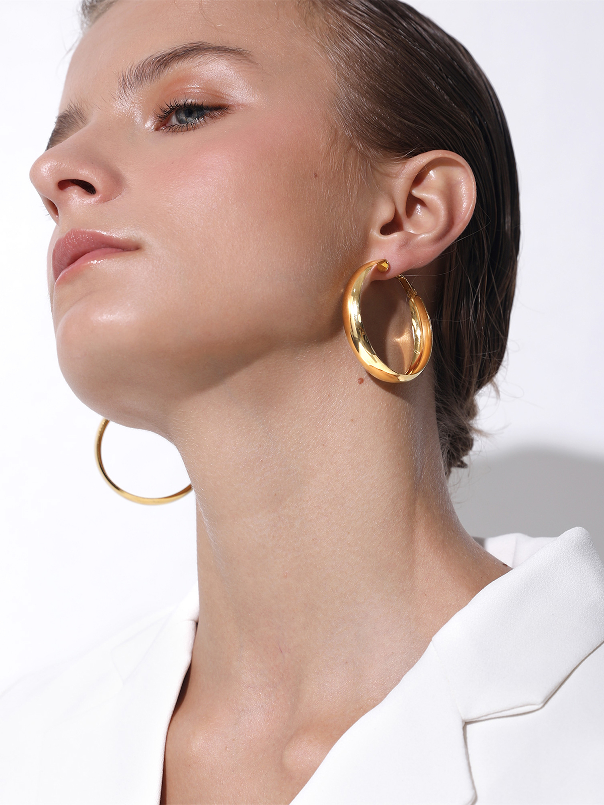 40mm Thick Chunky Hoop Hip Hop Earrings