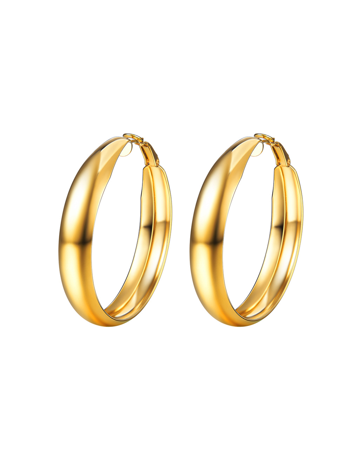 40mm Thick Chunky Hoop Hip Hop Earrings