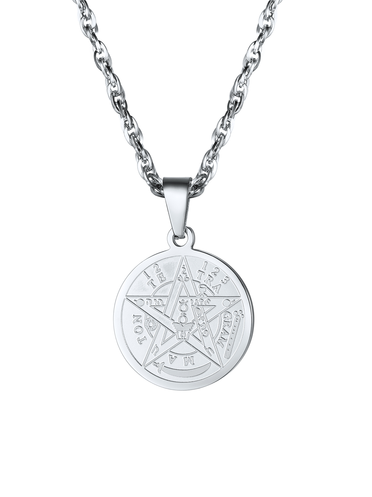 Wicca Pentacle Pendant Pentagram Necklace in Stainless