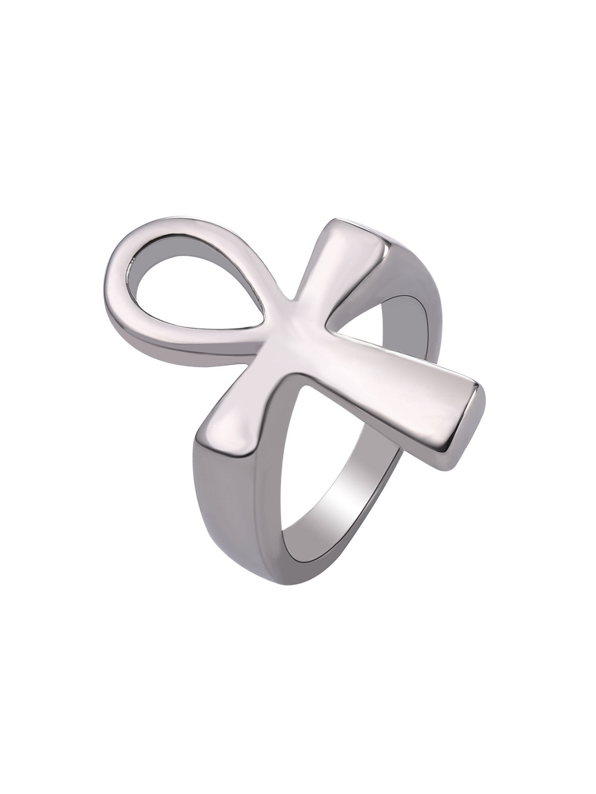 Egyptian Ankh Cross Ring in Stainless