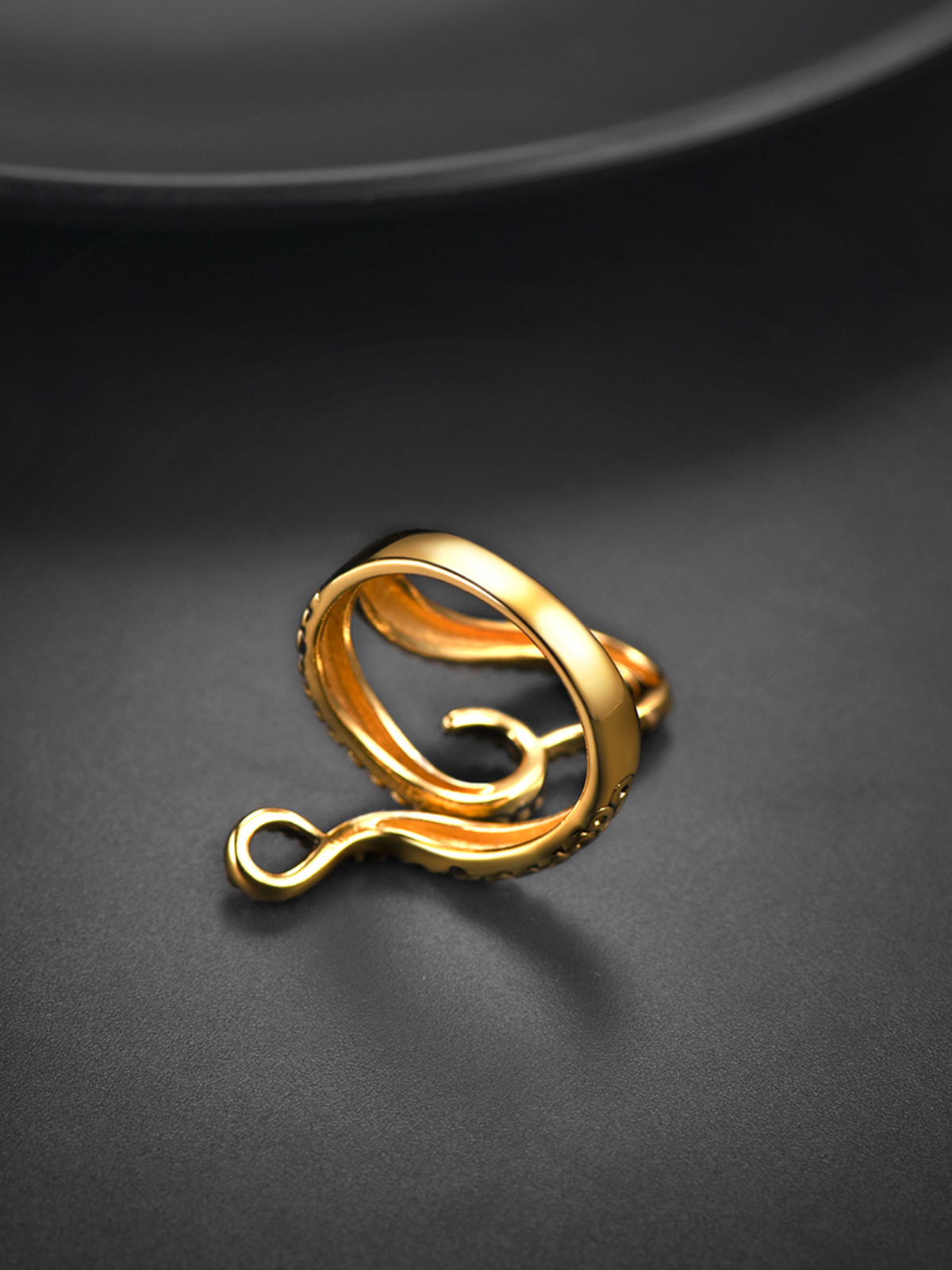 Adjustable Octopus Statement Ring in 18K Gold
