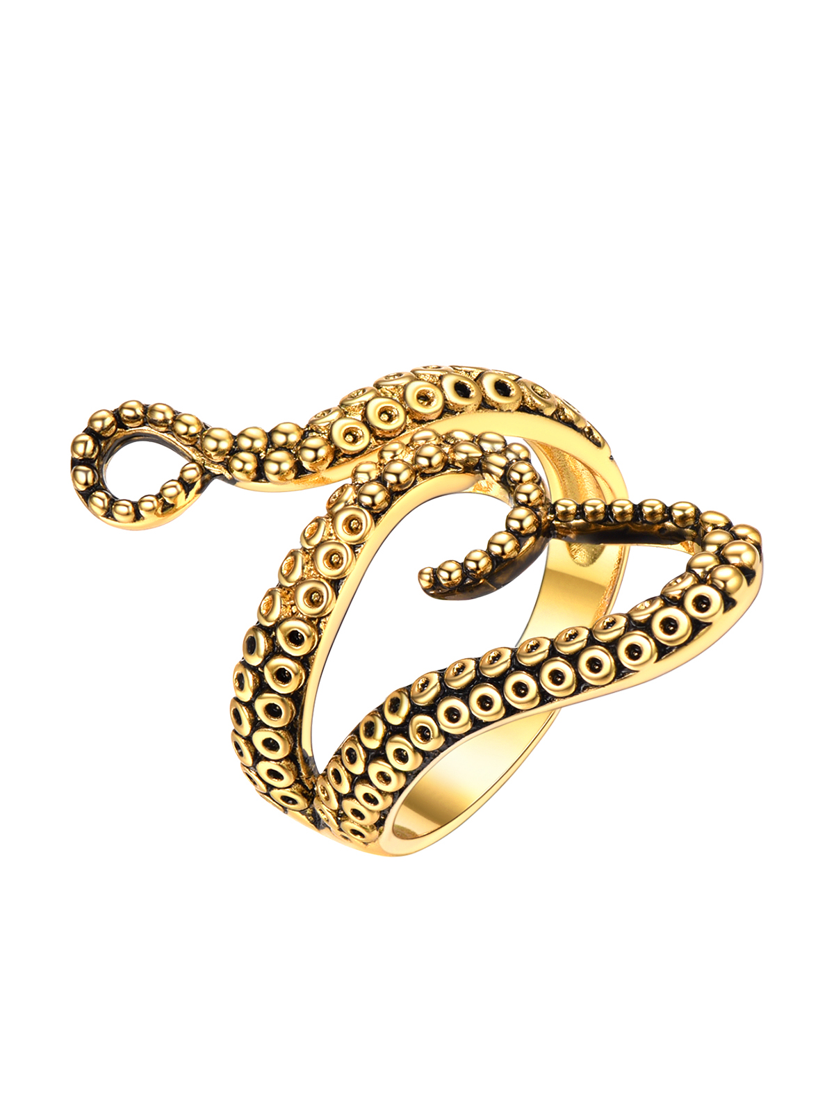 Adjustable Octopus Statement Ring in 18K Gold