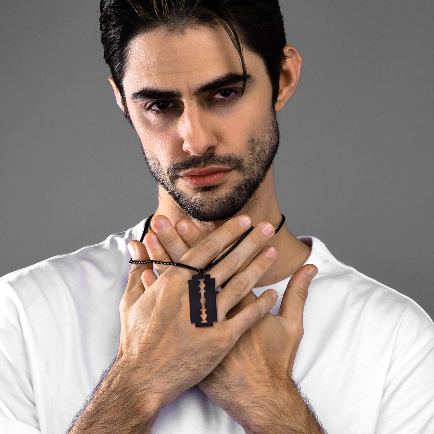 Razor Blade Pendant Necklace for Men-02