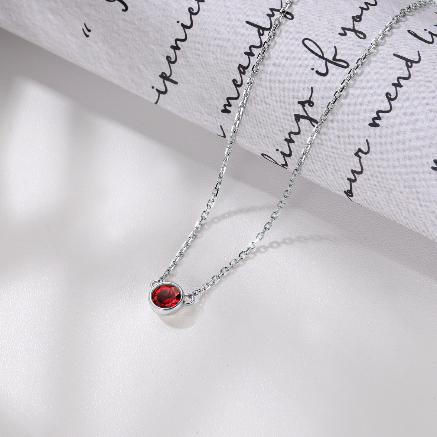 Round Pendant, Birthstone-01