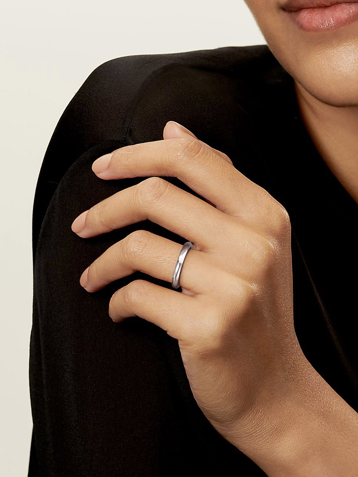 Adjustable Wedding Band Couple Ring in Silver