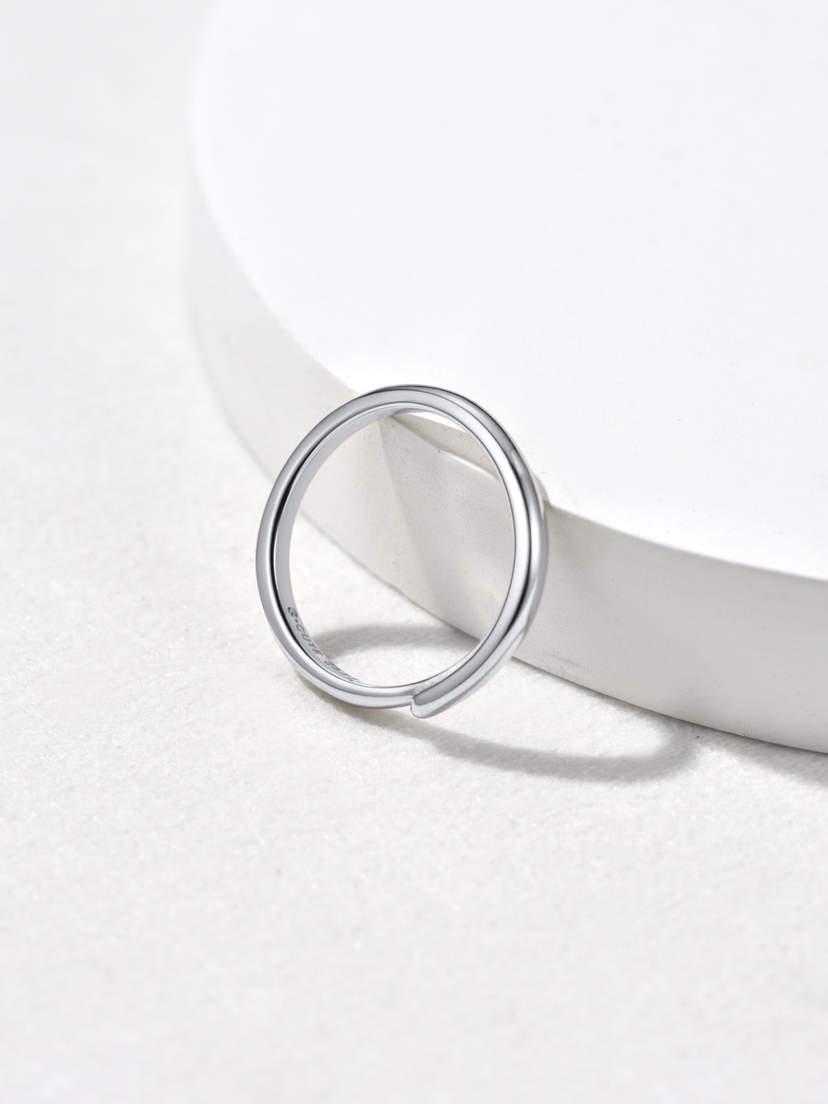Adjustable Wedding Band Couple Ring in Silver
