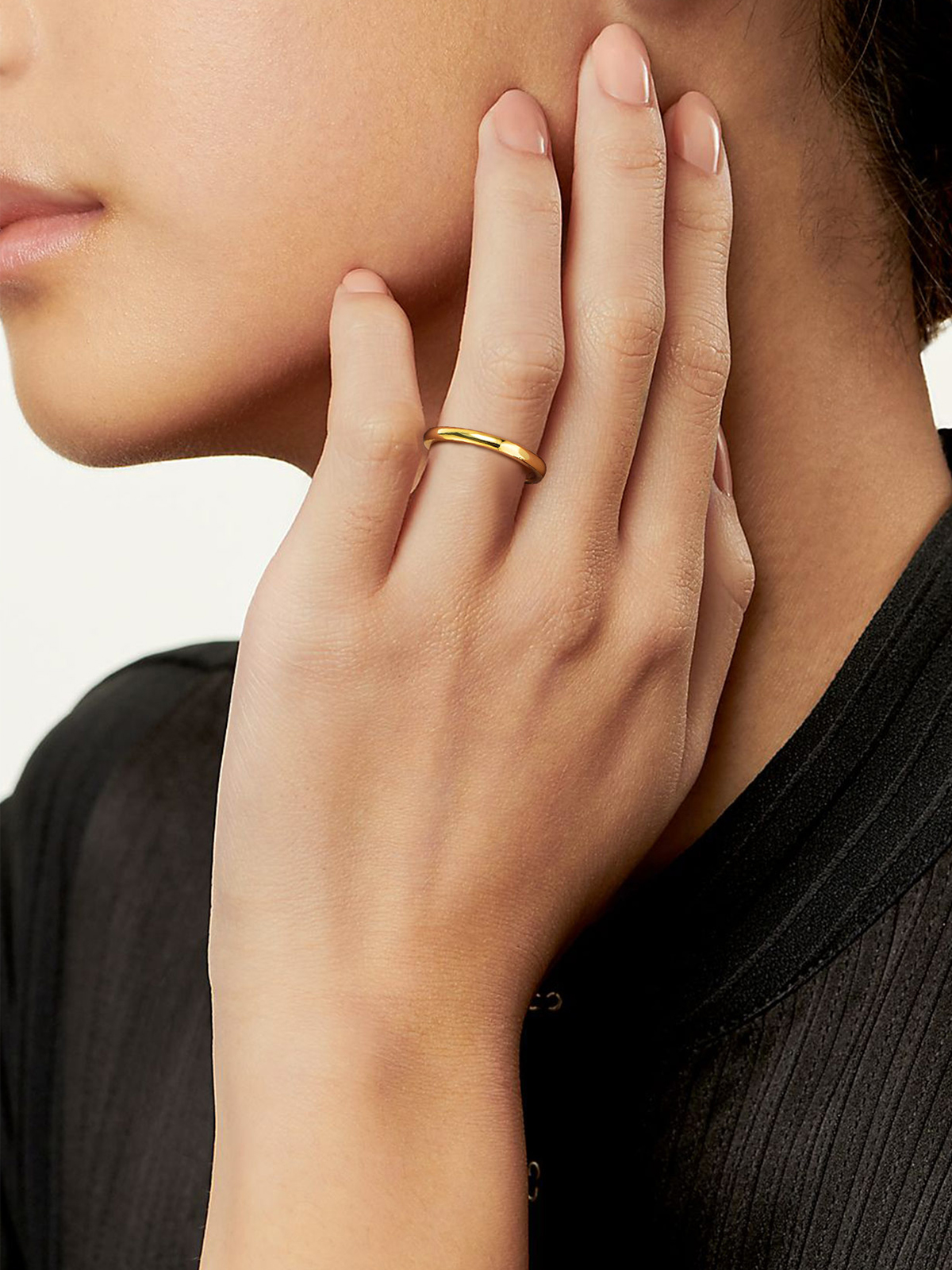 Adjustable Wedding Band Couple Ring in 18K Gold Plated