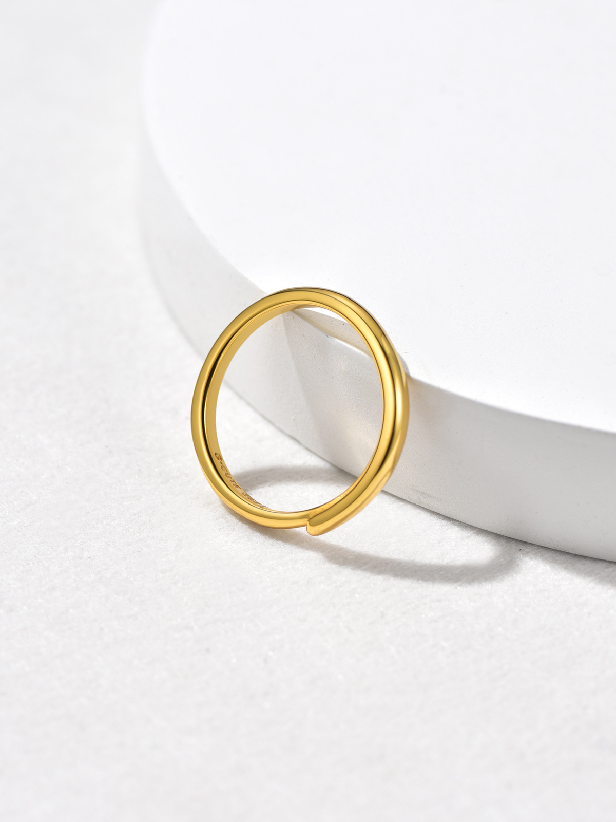 Adjustable Wedding Band Couple Ring in 18K Gold Plated