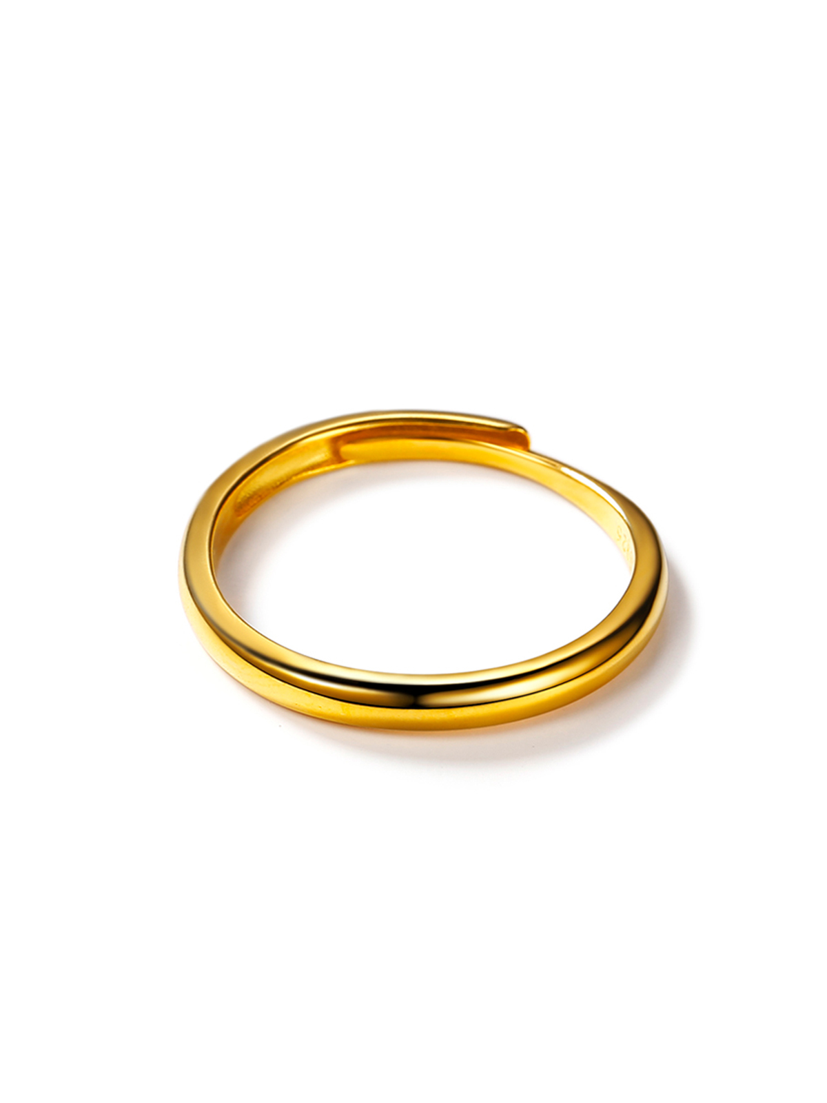 Adjustable Wedding Band Couple Ring in 18K Gold Plated