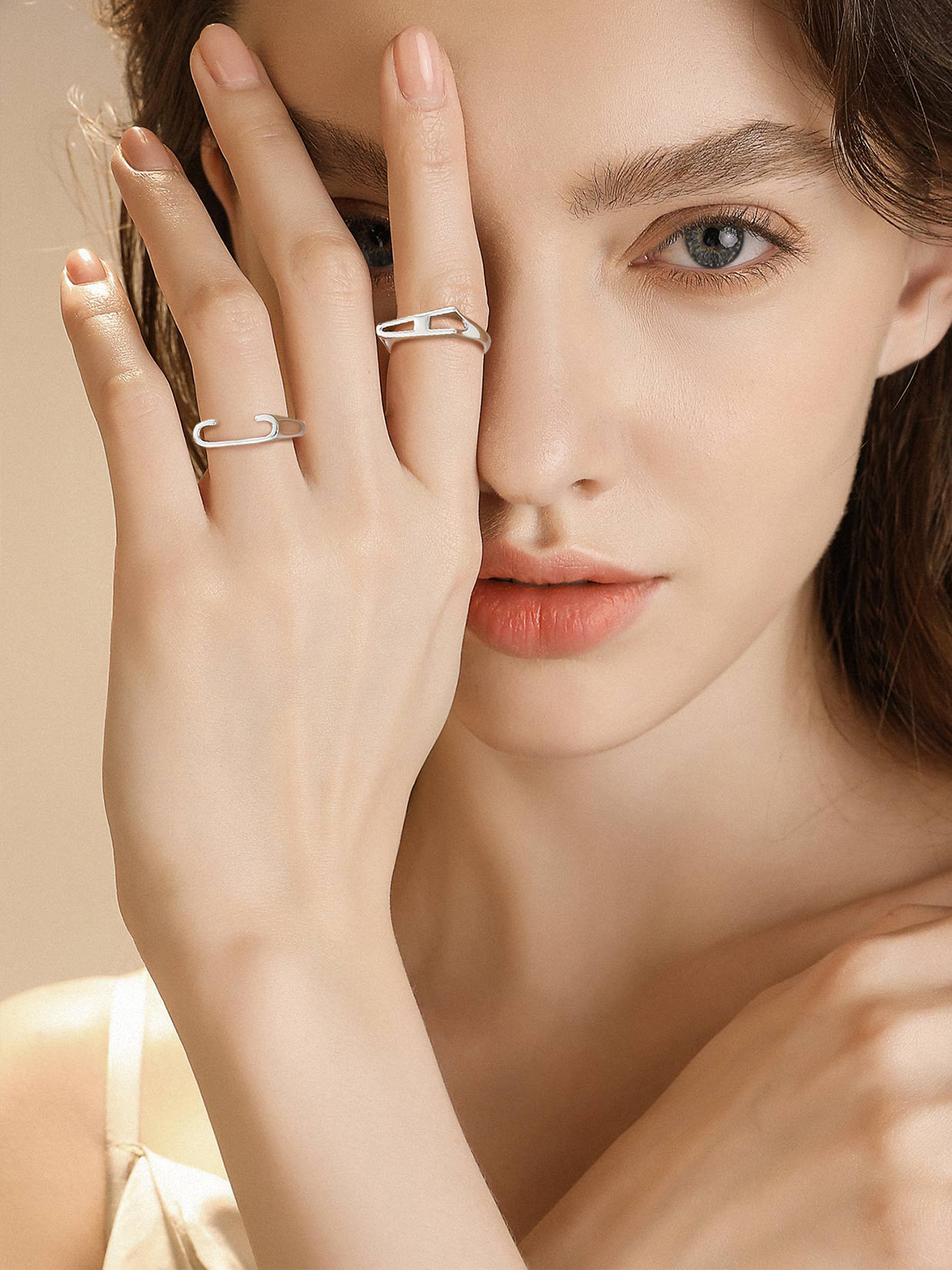 Initial Ring Adjustable Capital Letter Ring in Silver
