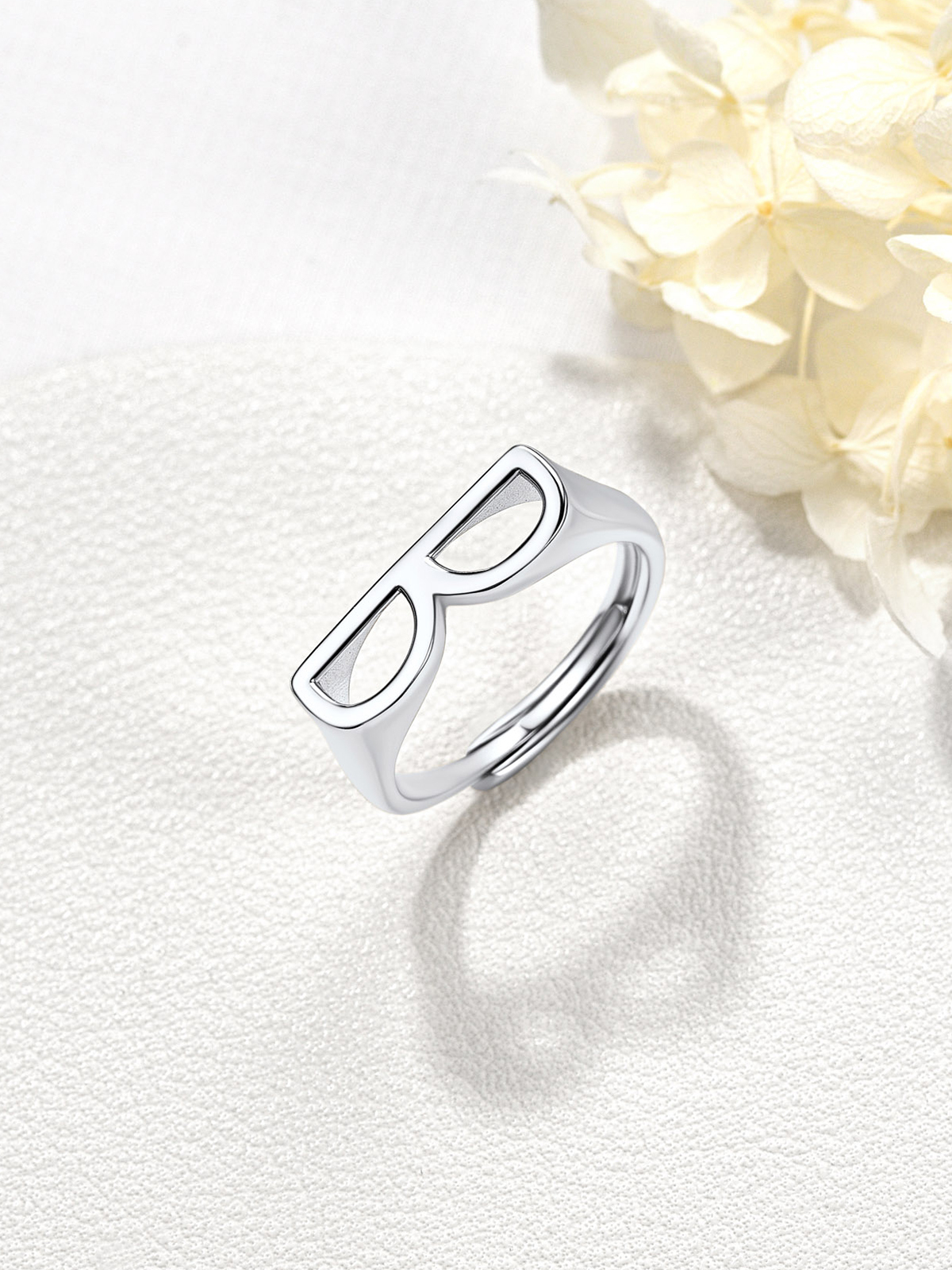 Initial Ring Adjustable Capital Letter Ring in Silver