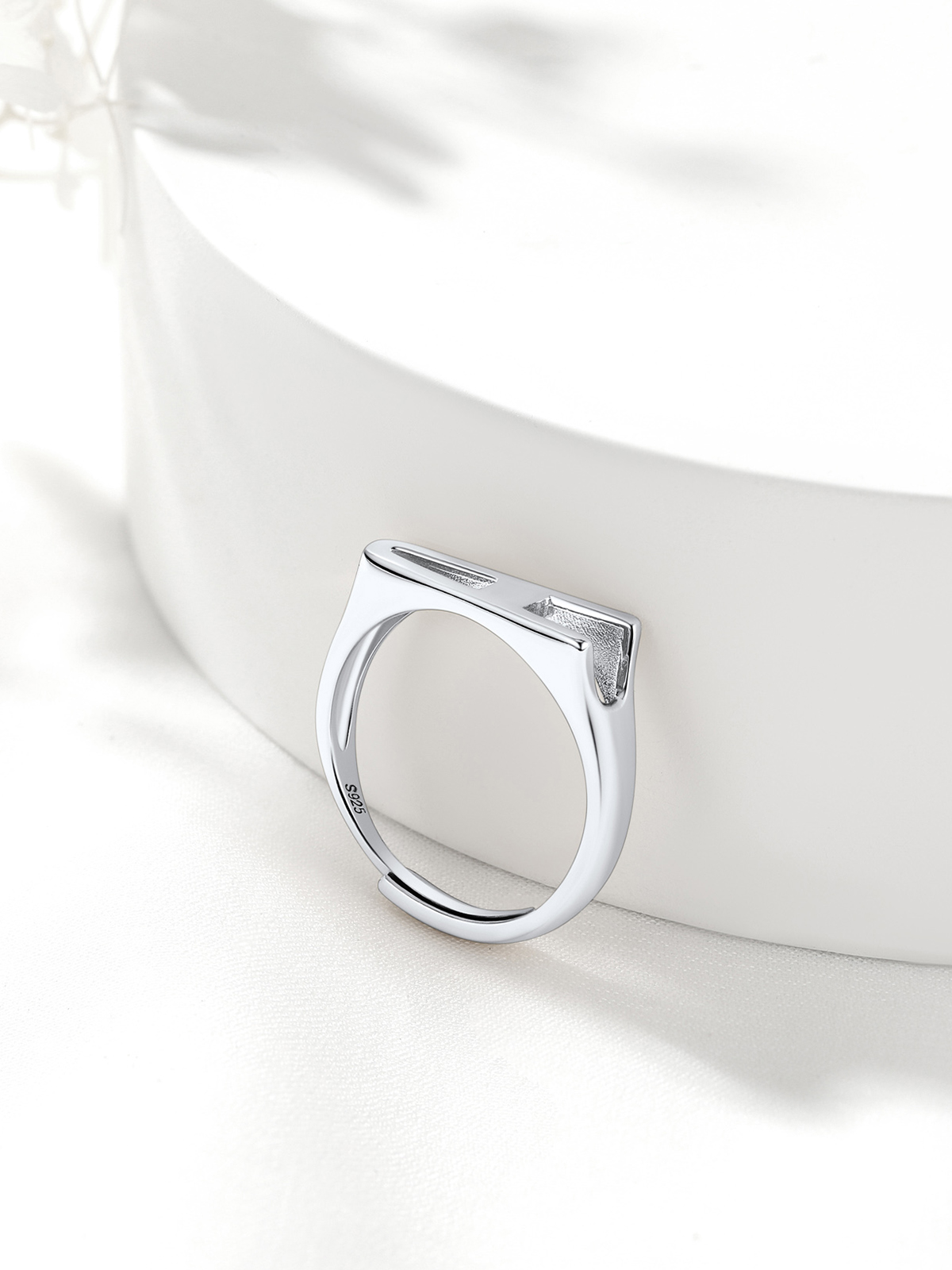 Initial Ring Adjustable Capital Letter Ring in Silver