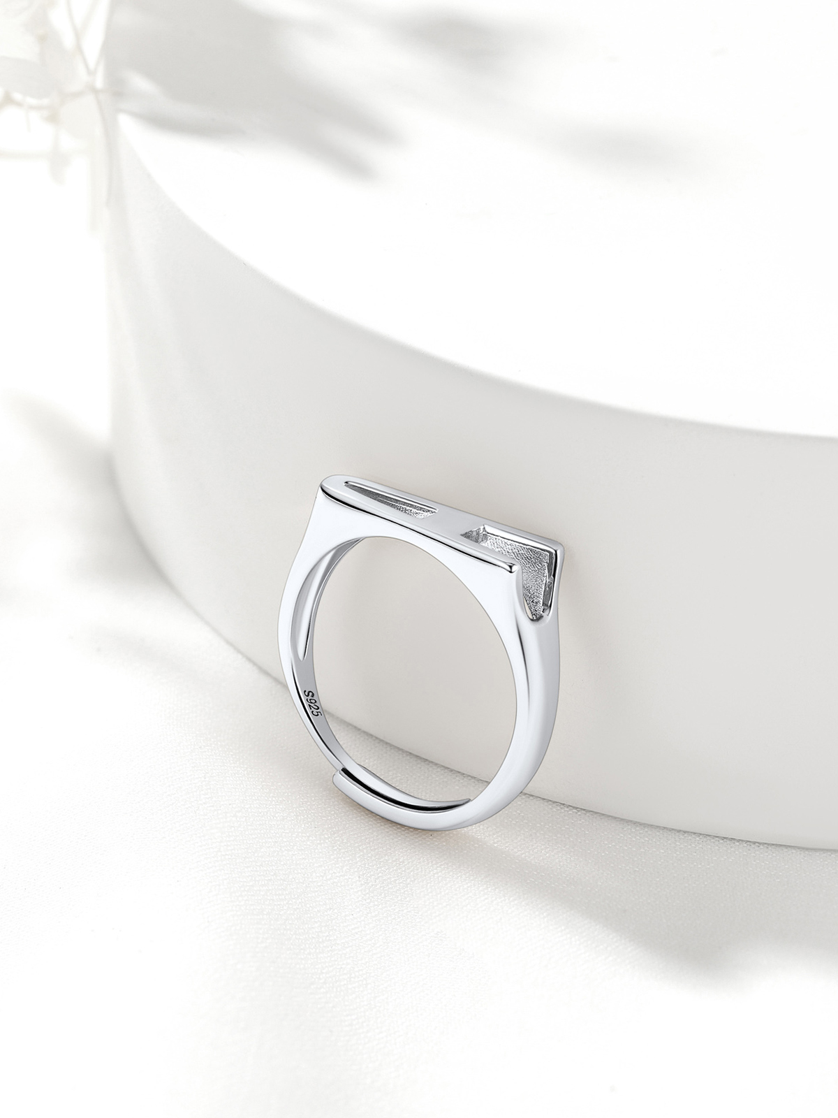 Initial Ring Adjustable Capital Letter Ring in Silver