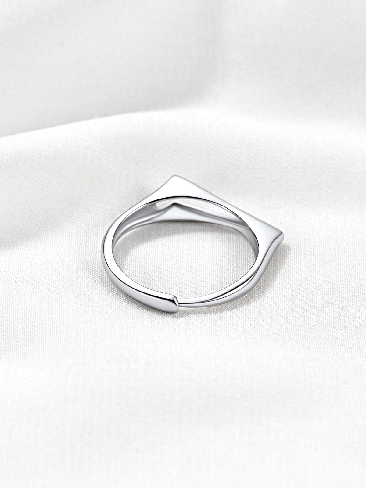 Initial Ring Adjustable Capital Letter Ring in Silver