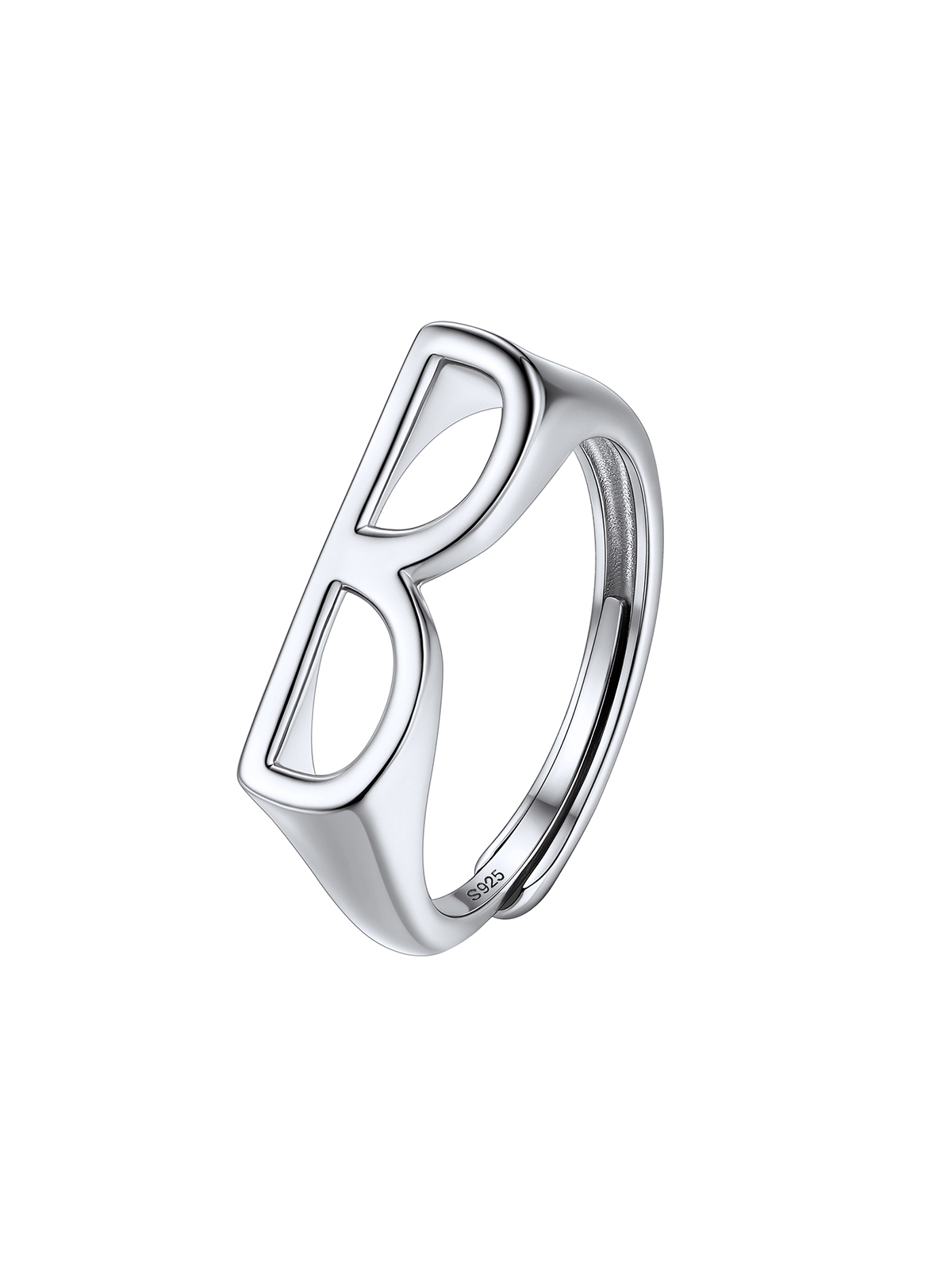 Initial Ring Adjustable Capital Letter Ring in Silver