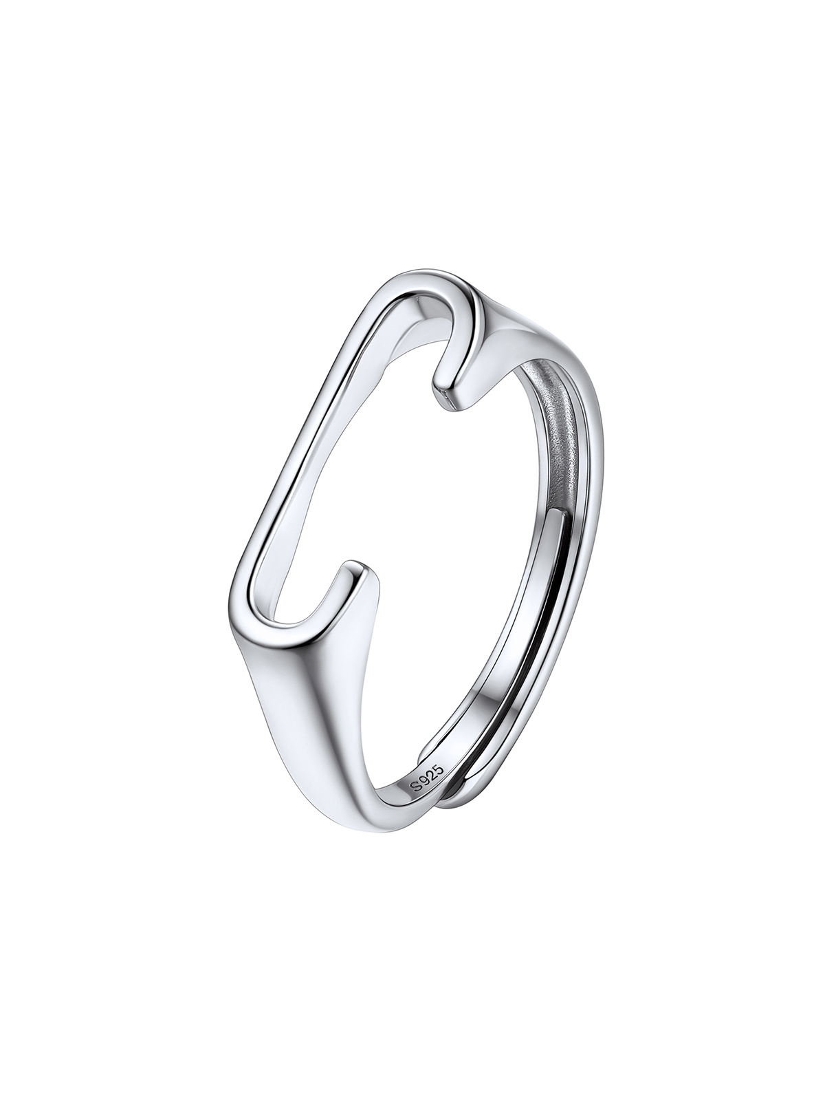 Initial Ring Adjustable Capital Letter Ring in Silver