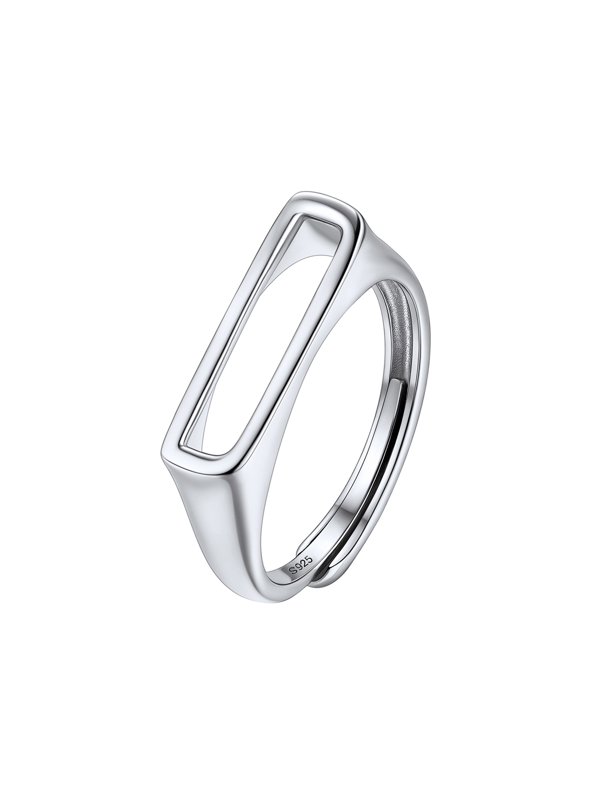 Initial Ring Adjustable Capital Letter Ring in Silver