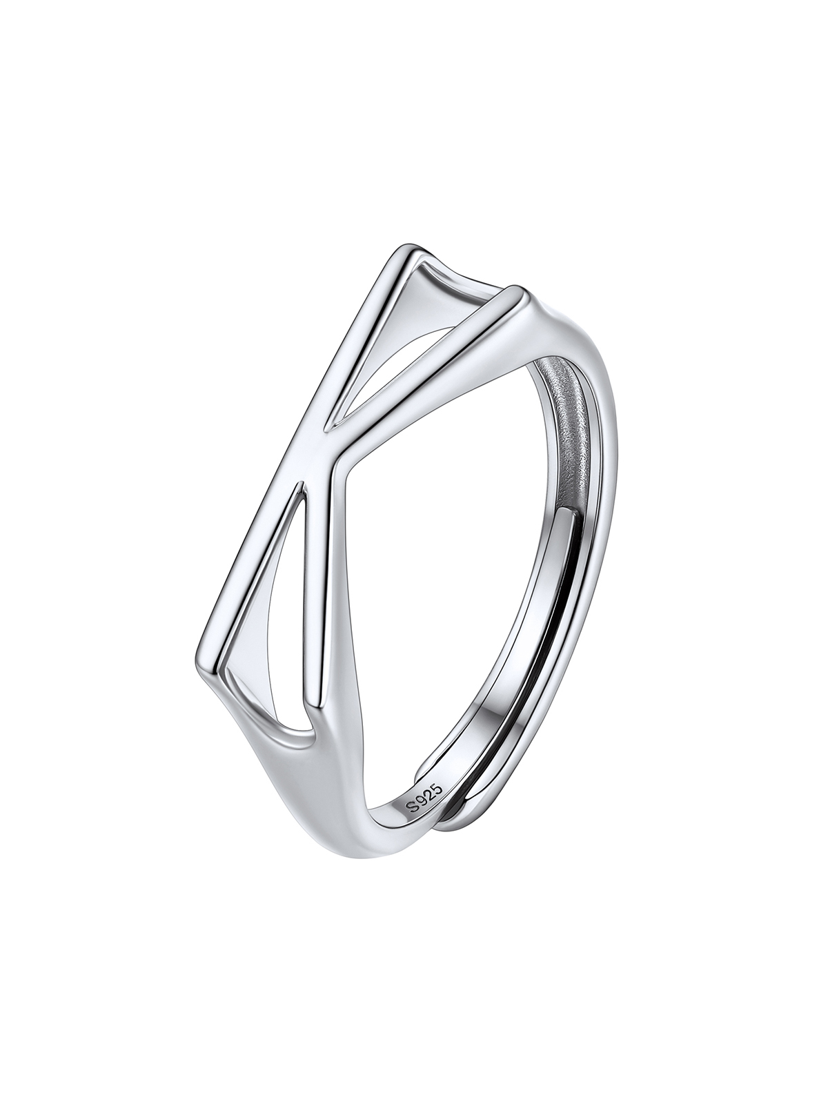 Initial Ring Adjustable Capital Letter Ring in Silver