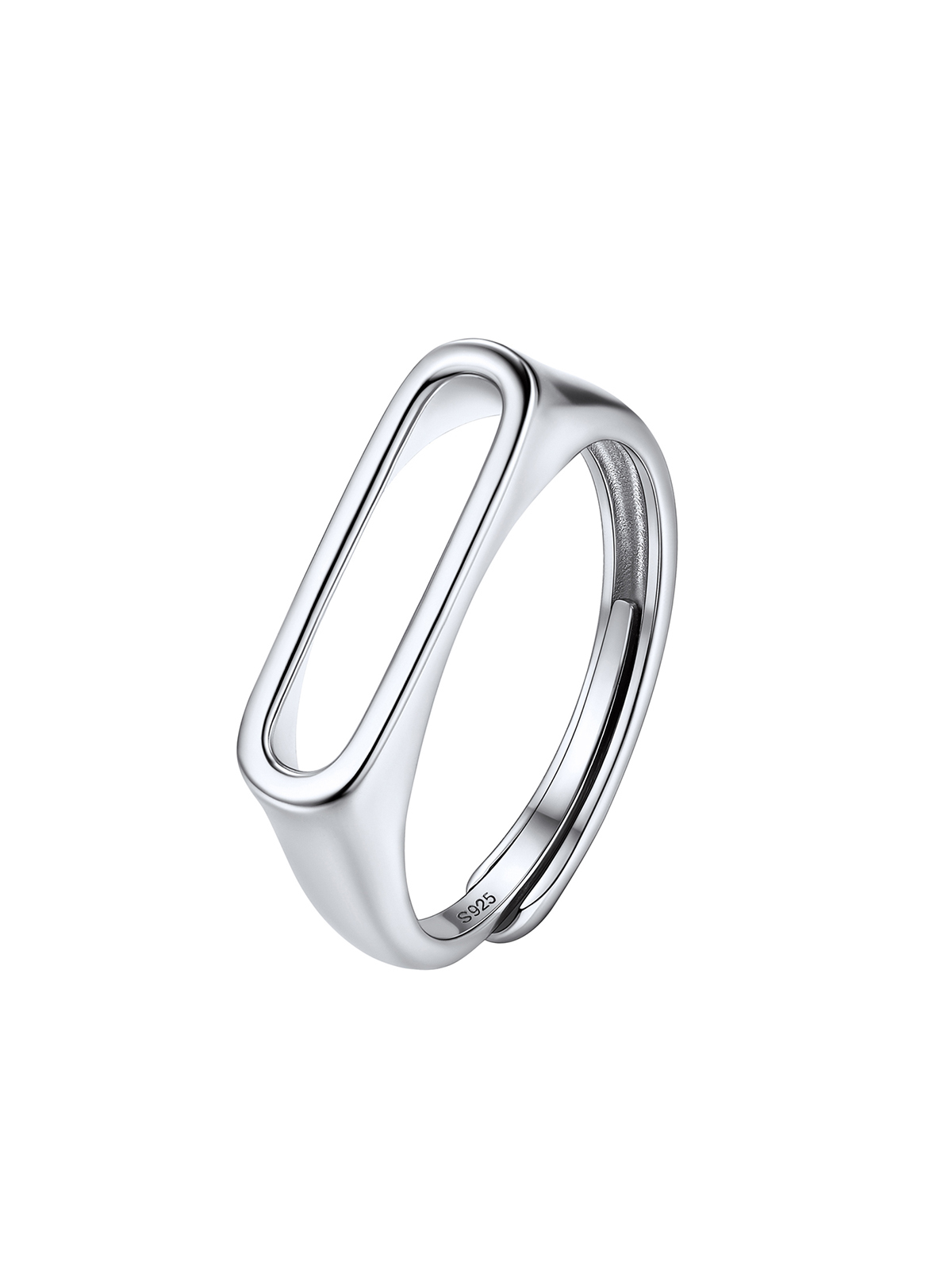 Initial Ring Adjustable Capital Letter Ring in Silver