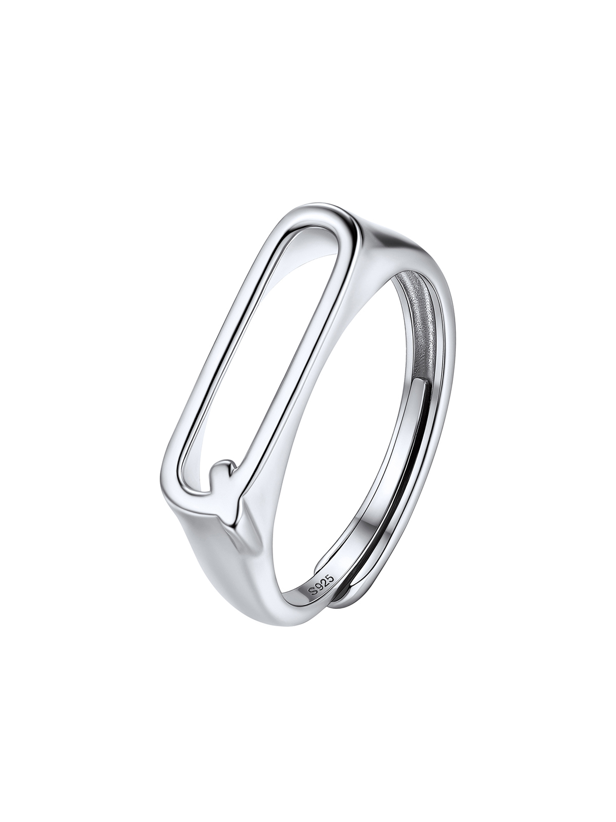 Initial Ring Adjustable Capital Letter Ring in Silver
