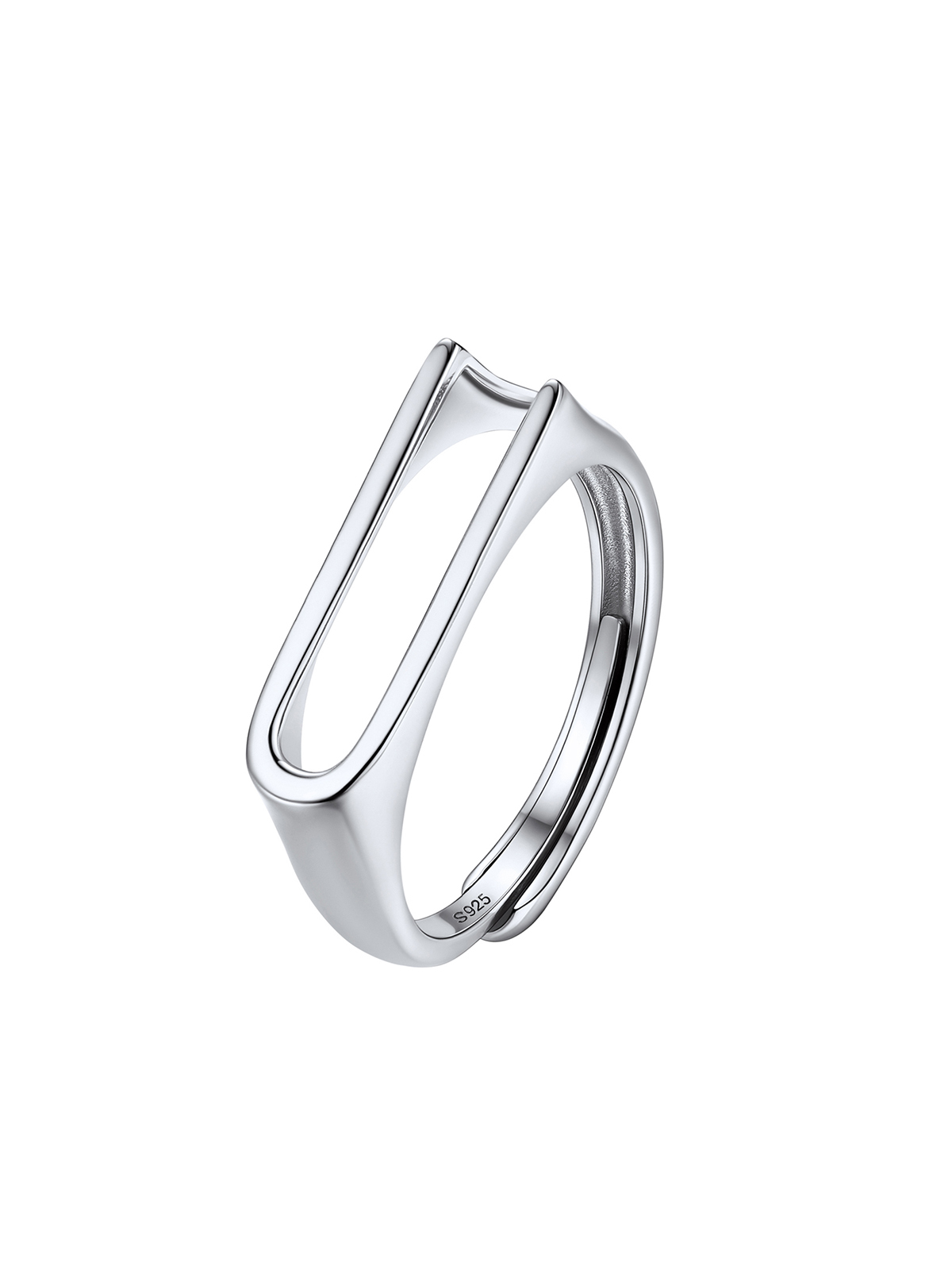 Initial Ring Adjustable Capital Letter Ring in Silver
