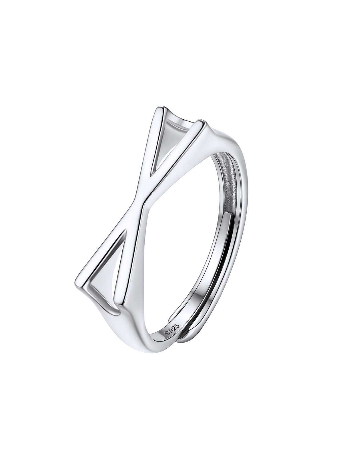 Initial Ring Adjustable Capital Letter Ring in Silver
