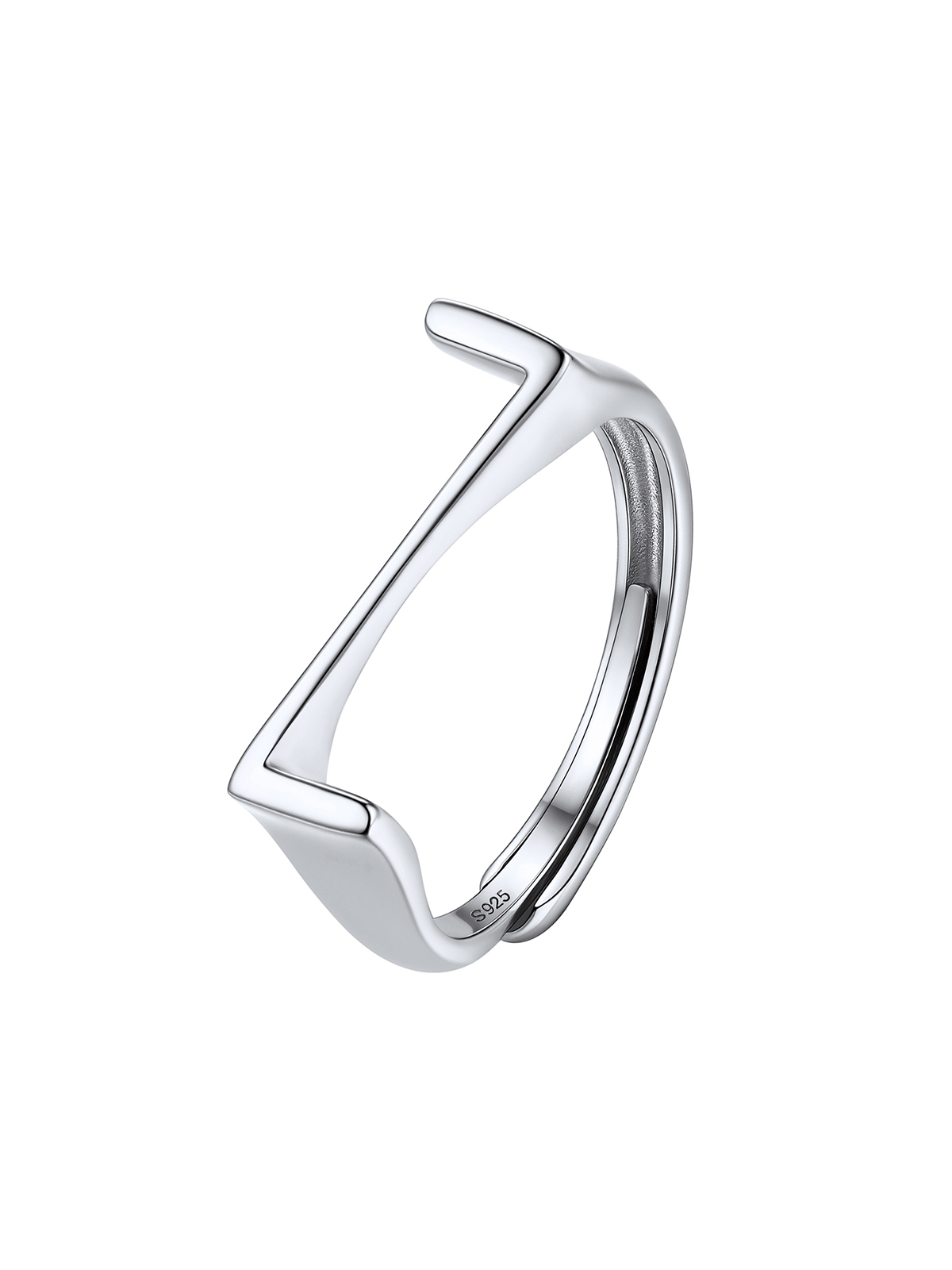 Initial Ring Adjustable Capital Letter Ring in Silver