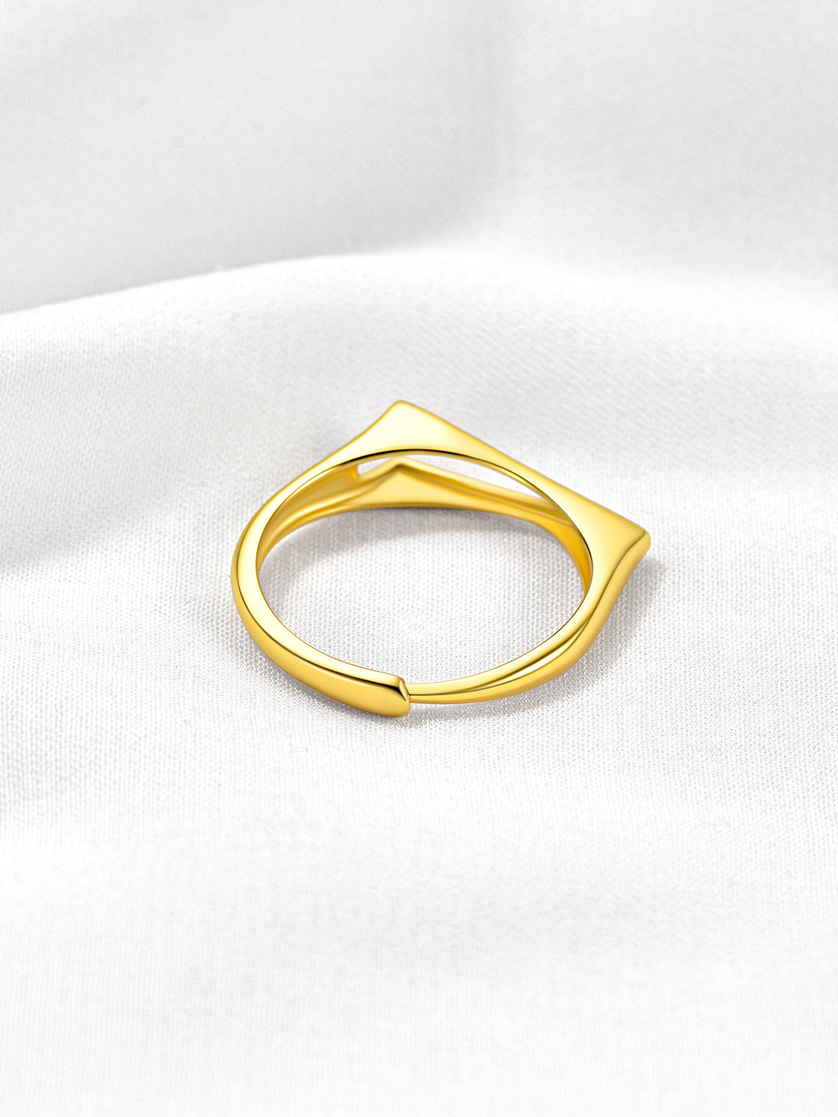 Initial Ring Adjustable Capital Letter Ring in 14K Gold