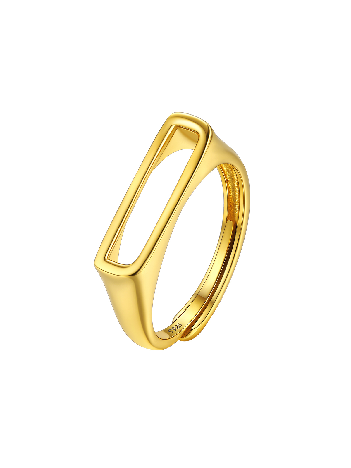 Initial Ring Adjustable Capital Letter Ring in 14K Gold