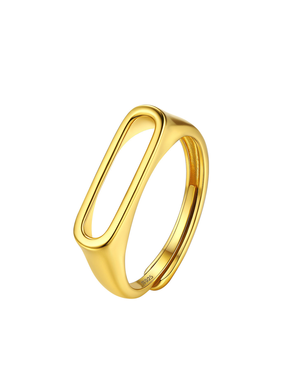Initial Ring Adjustable Capital Letter Ring in 14K Gold
