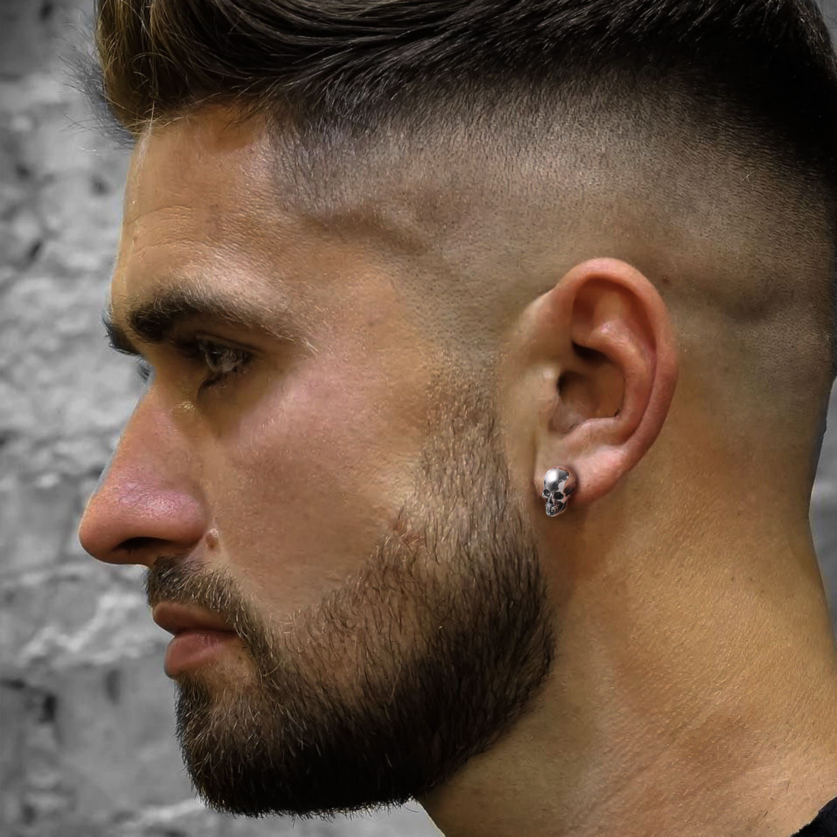 Skull Stud Earrings for Men-04