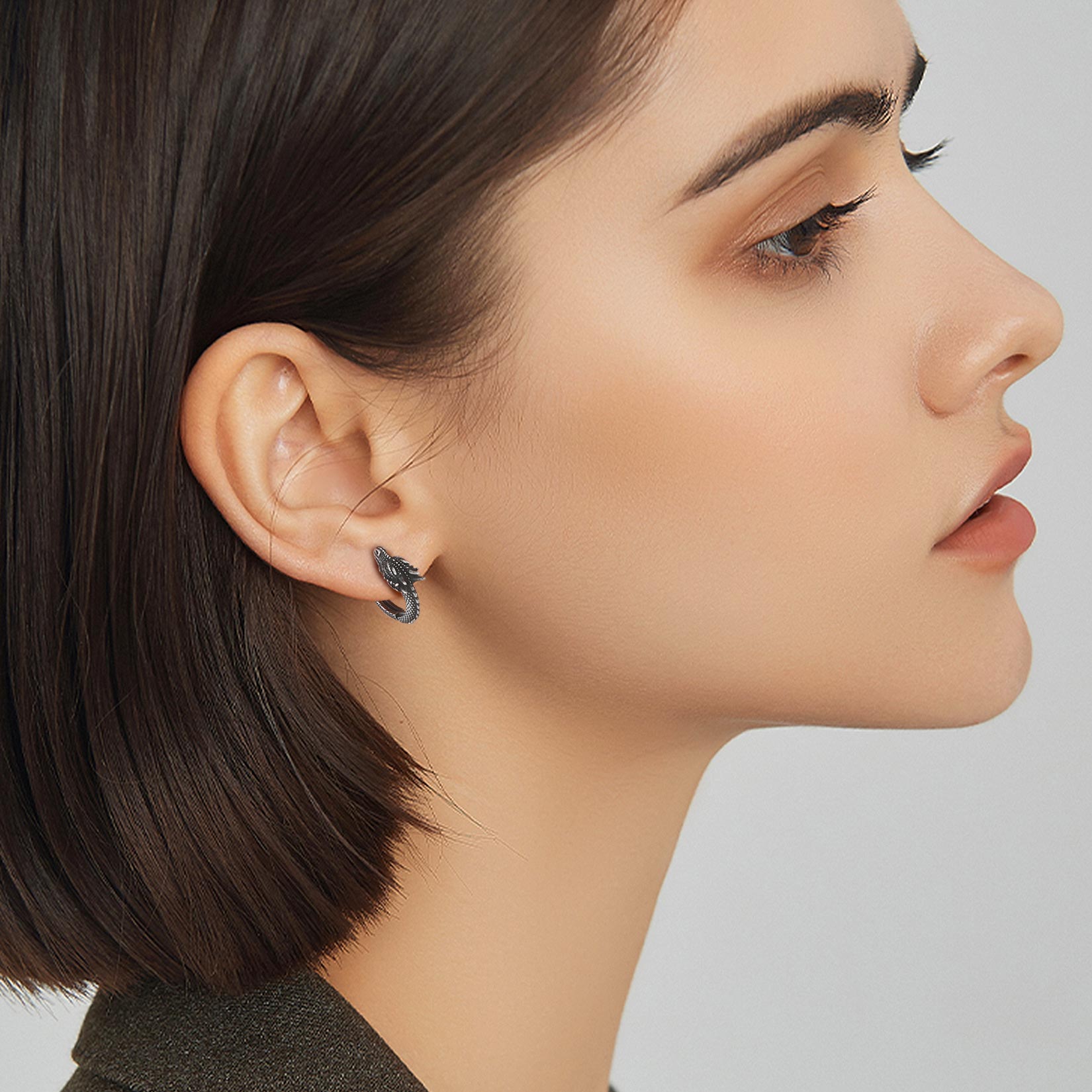 Dragon Huggie Hoop Earrings for Women